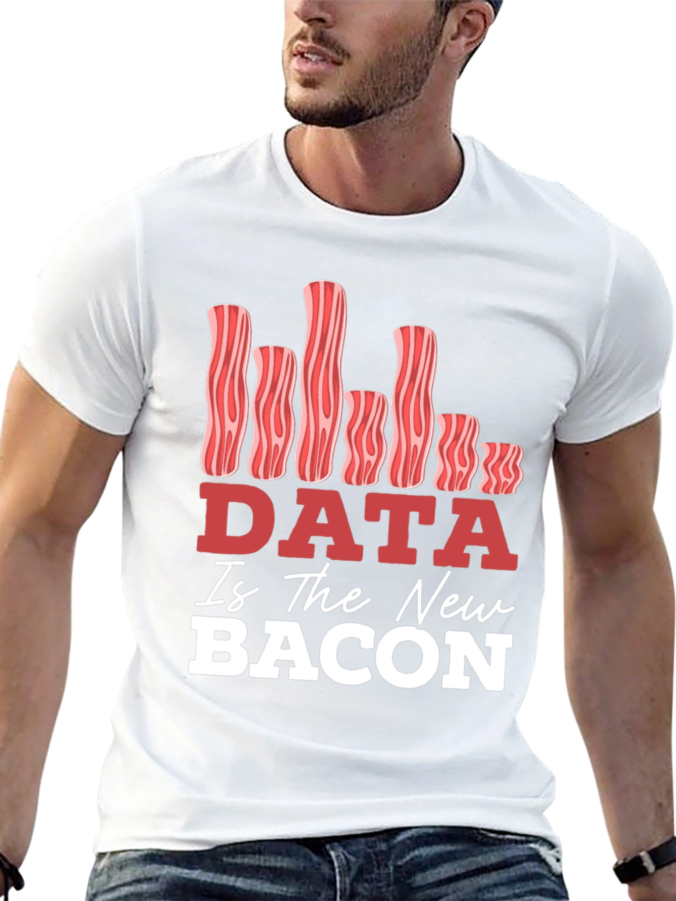 Black Data Is The New Bacon Graphic T-Shirt view 13
