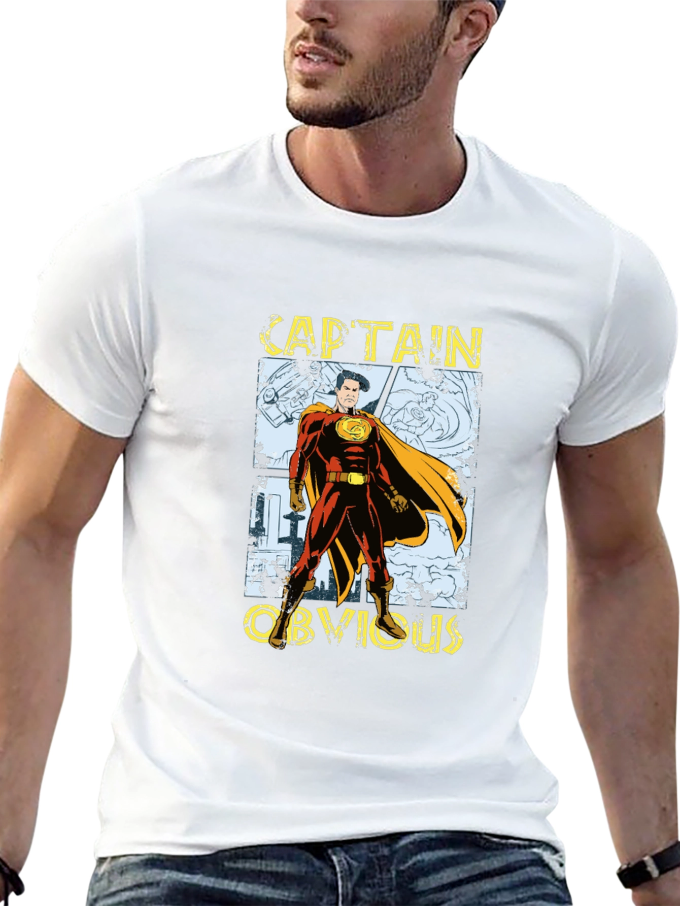 Black Captain Obvious Graphic T-Shirt - Black view 13