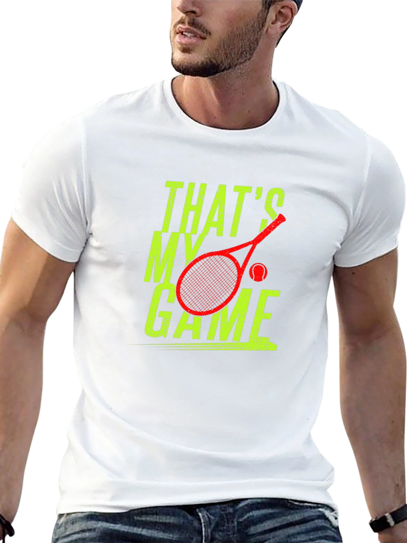 Black That's My Game Tennis Graphic Tee view 13