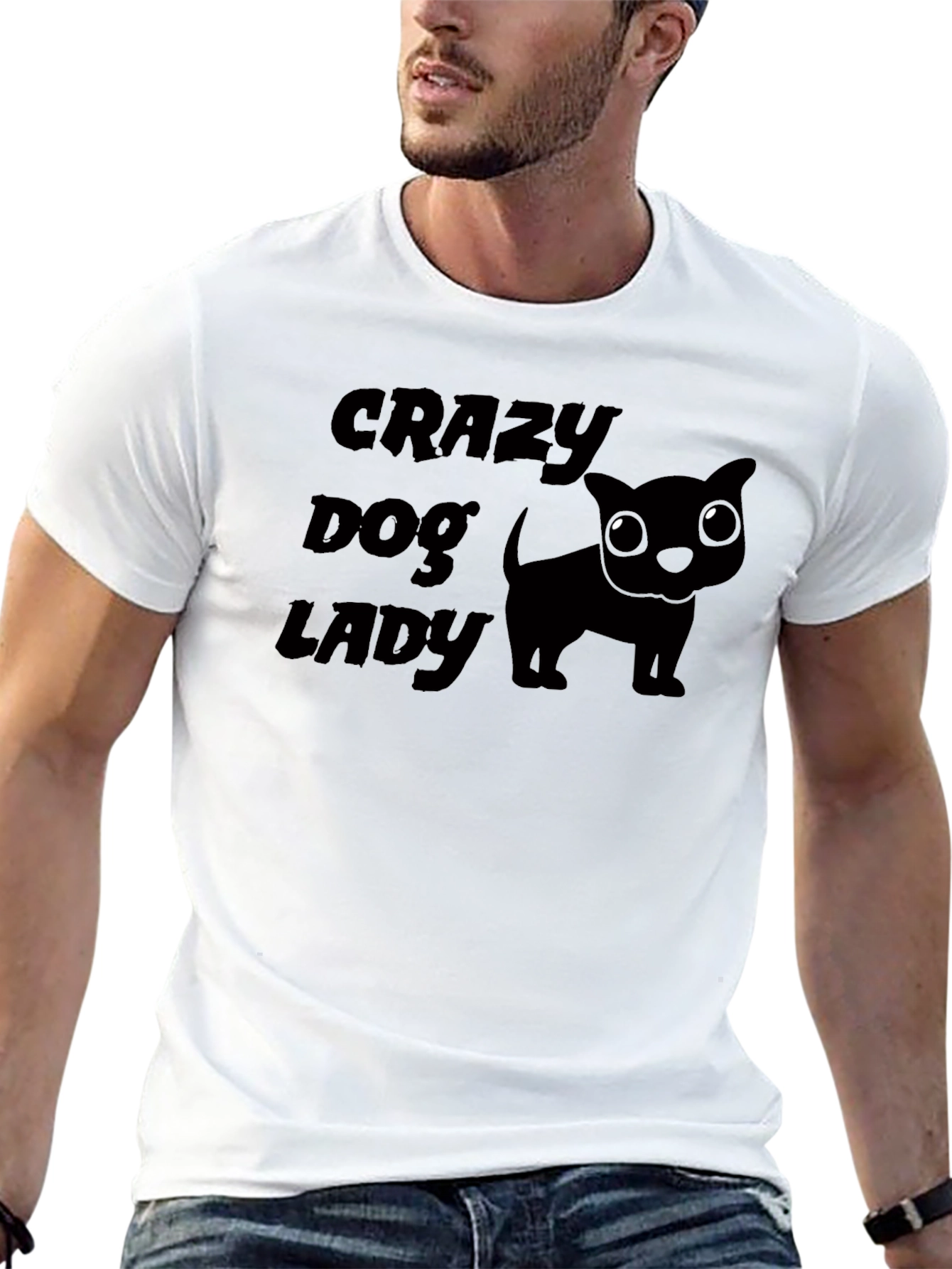 Black Crazy Dog Lady Tee view 13