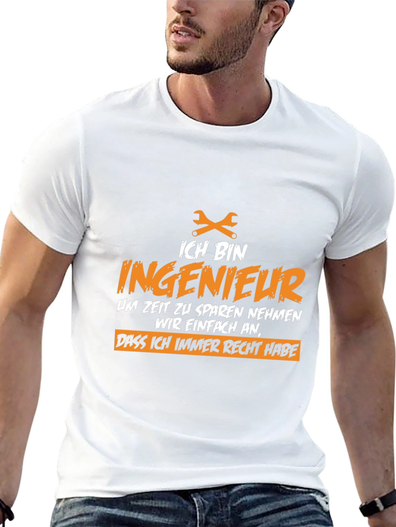 Black Ich Bin Ingenieur T-Shirt - Engineer Humor Tee view 13