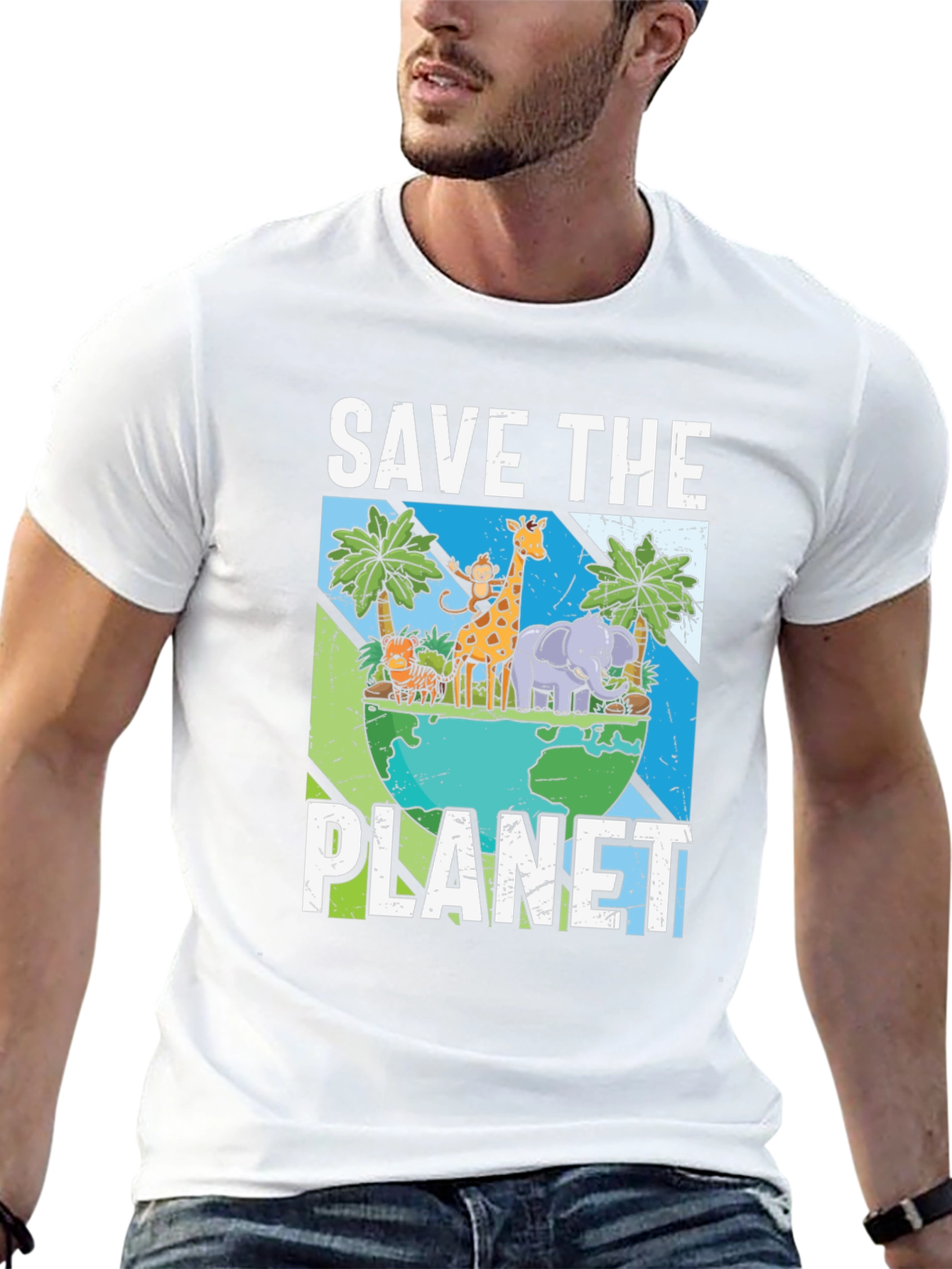 Black Save The Planet Graphic T-Shirt view 13