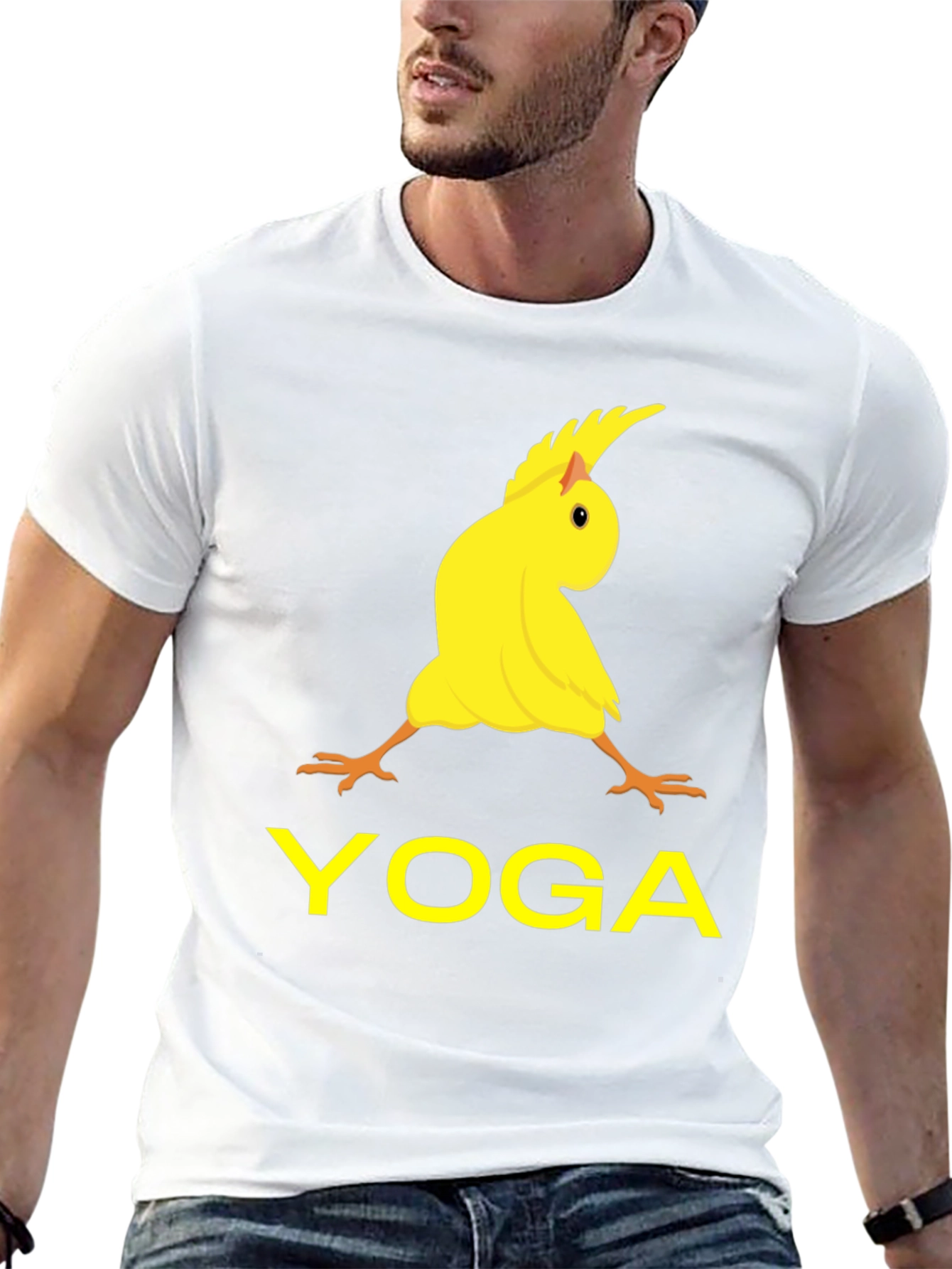 Black Yoga Cockatiel Black T-Shirt view 13