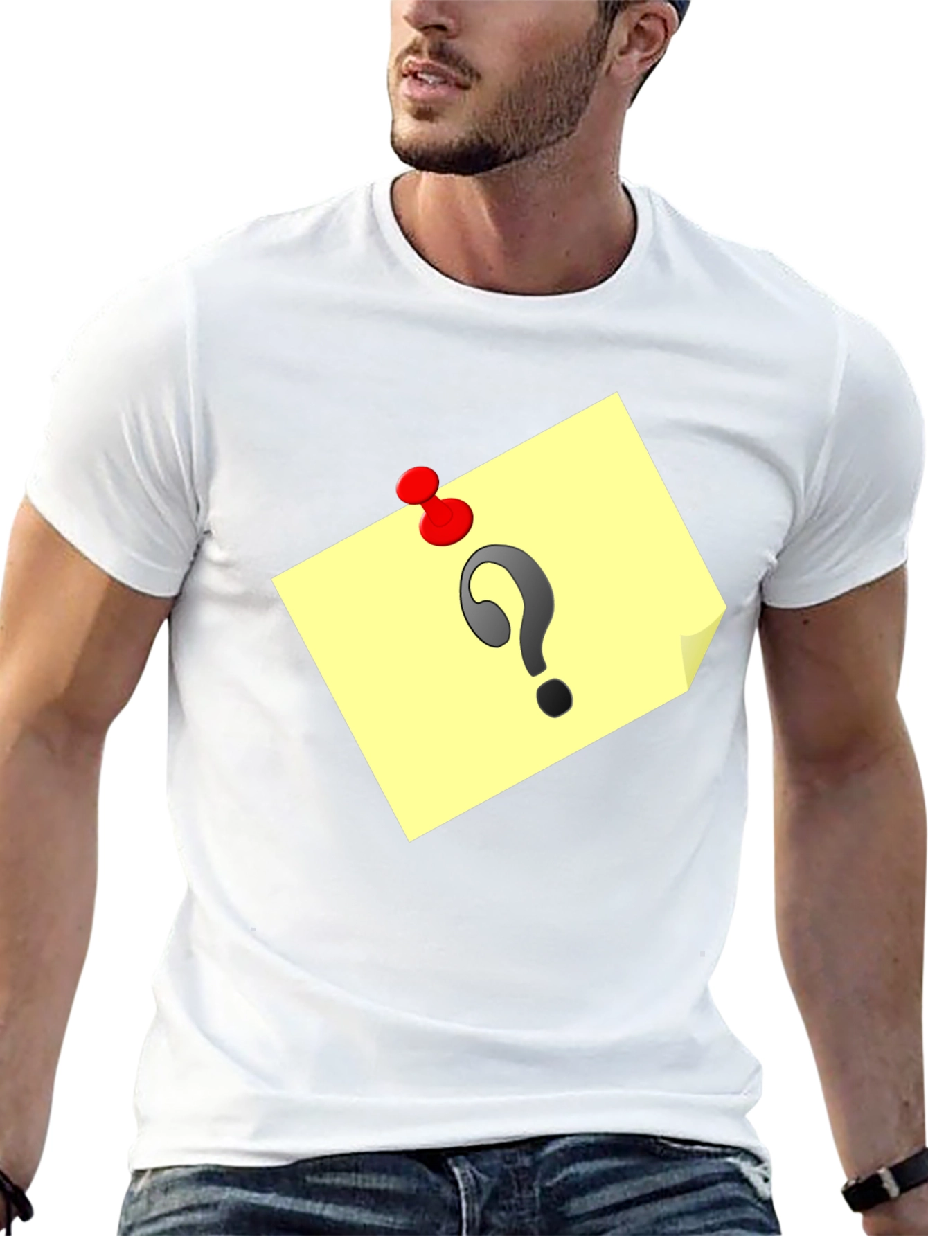 Black Question Mark Note Tee - Mystery & Intrigue view 13