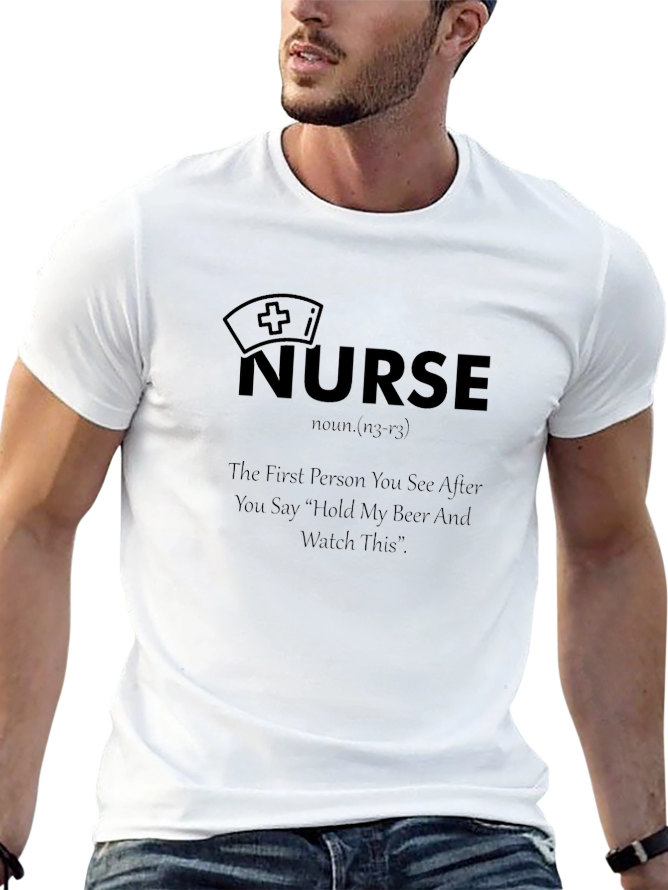Black Nurse Definition Graphic T-Shirt - Funny Medical Gift view 13