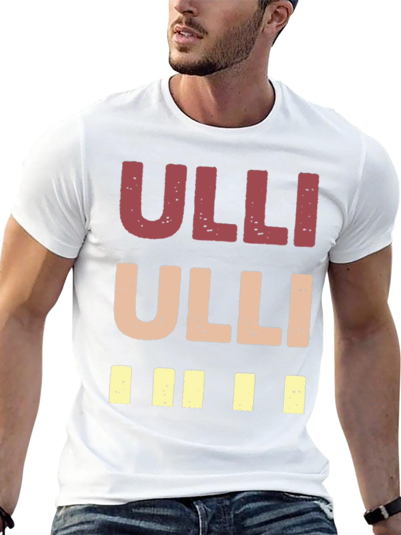Black "Ulli" Graphic Print Crew Neck T-Shirt view 13