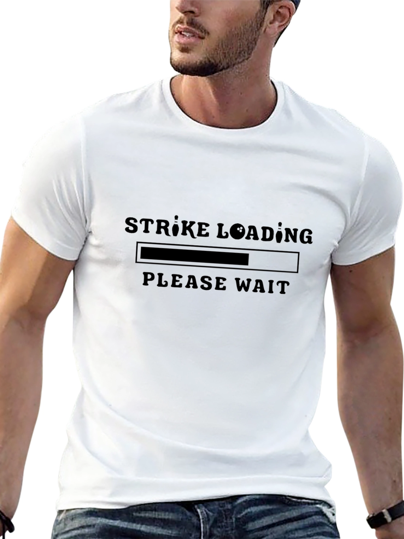 Black Strike Loading T-Shirt - Bowling Humor Tee view 13