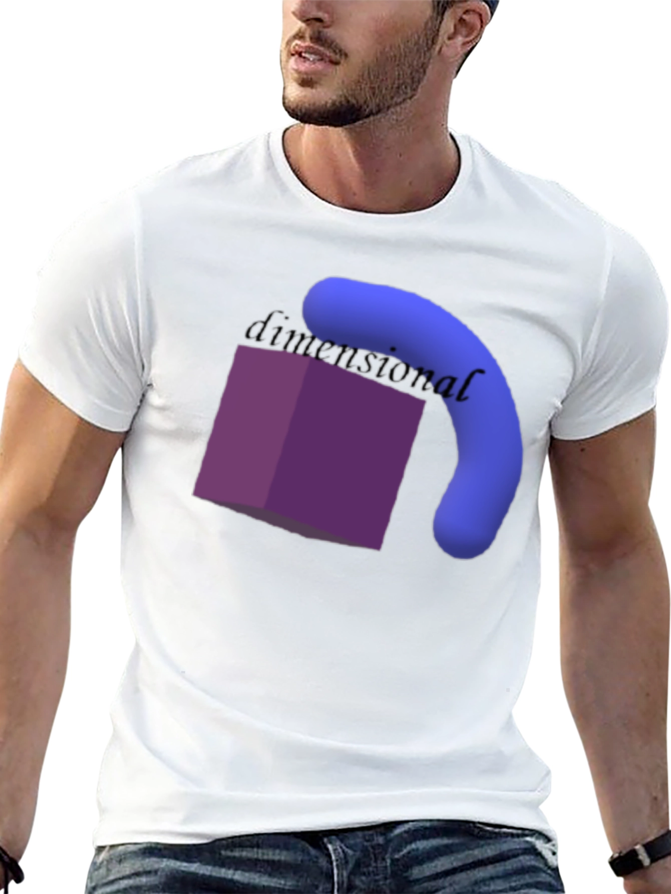 Black Dimensional T-Shirt - Unique Graphic Tee for Casual Wear view 13