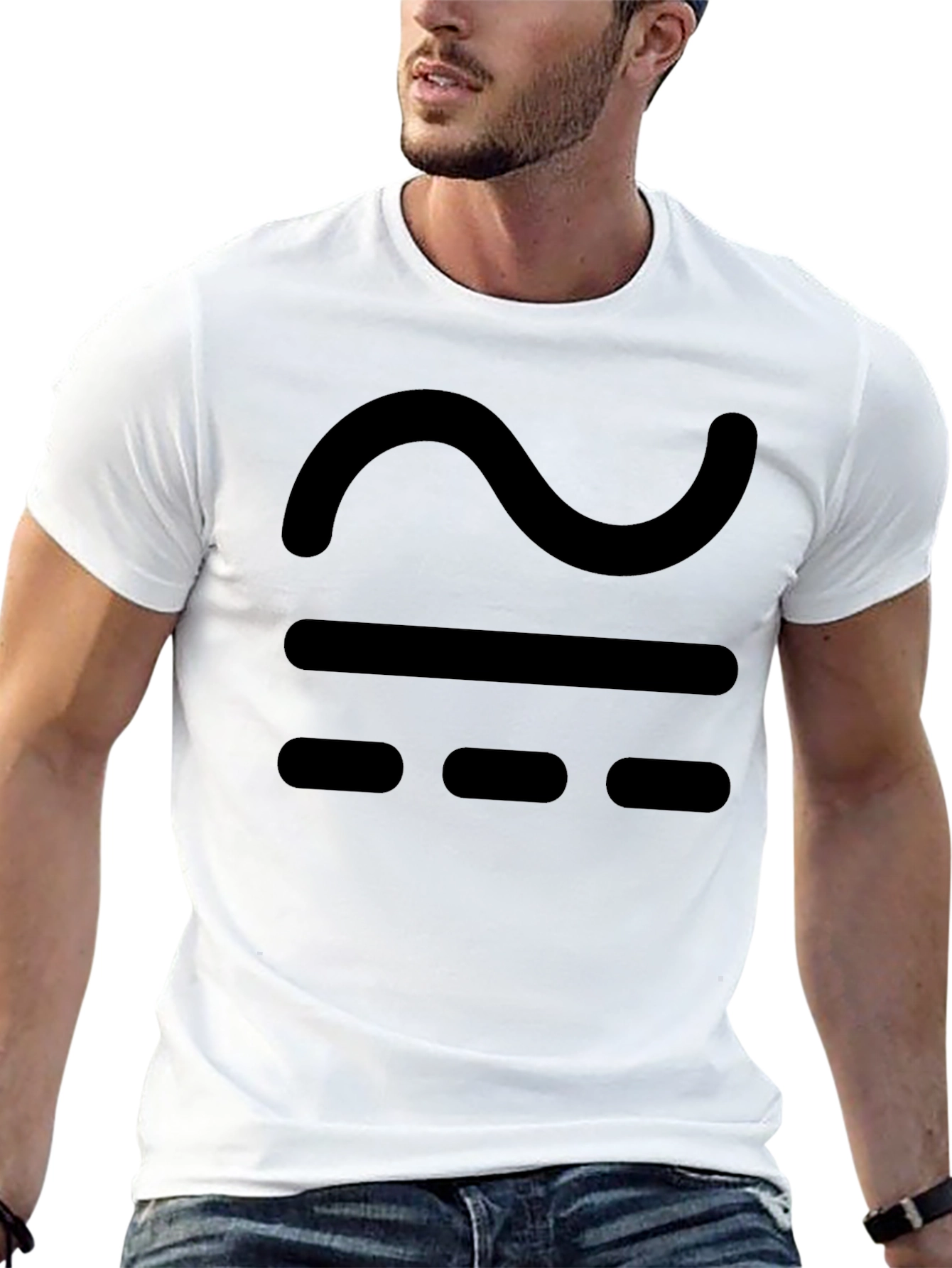 Black Black T-Shirt with Approximate Symbol view 13