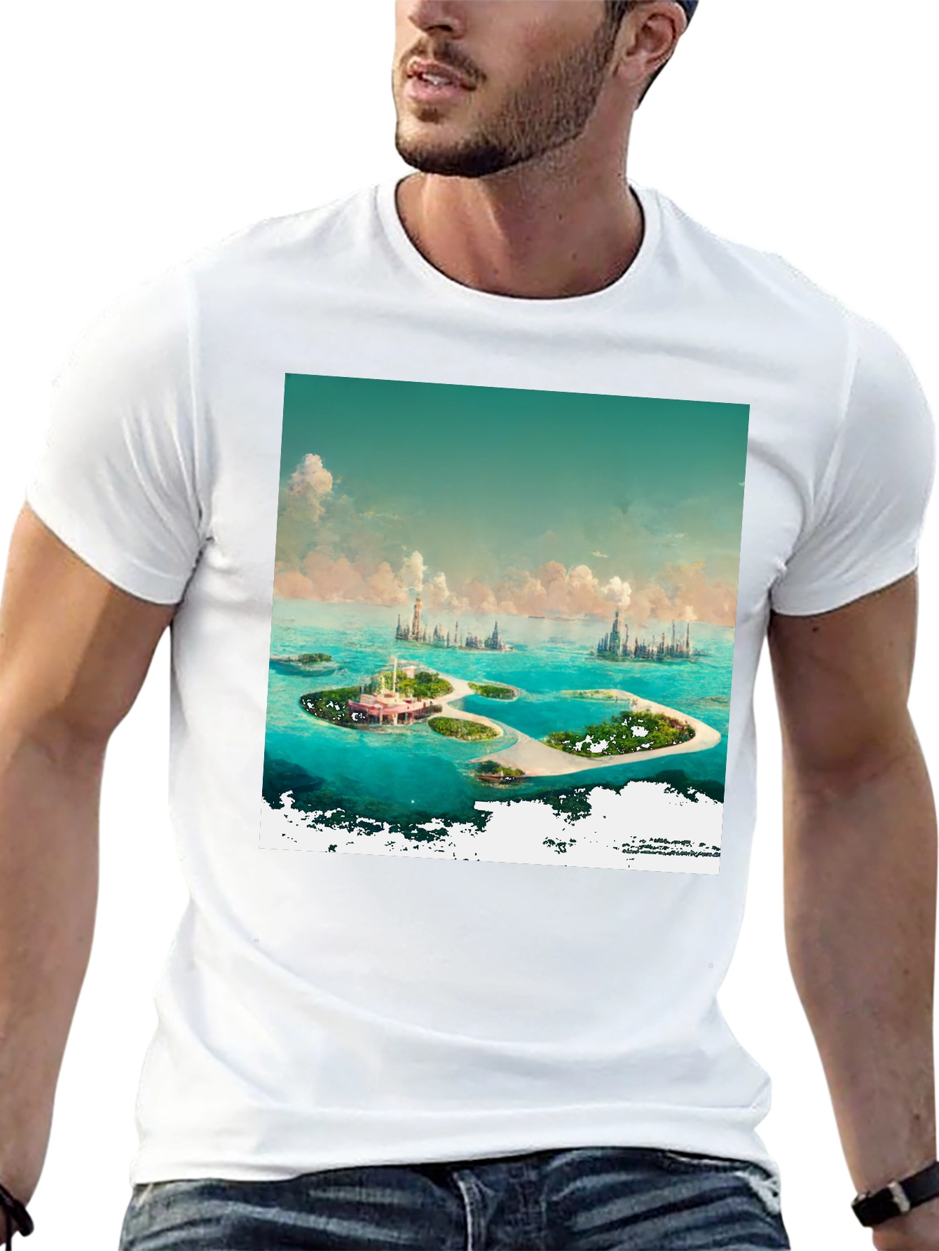 Black Island Paradise Graphic Tee - Coastal Dream view 13