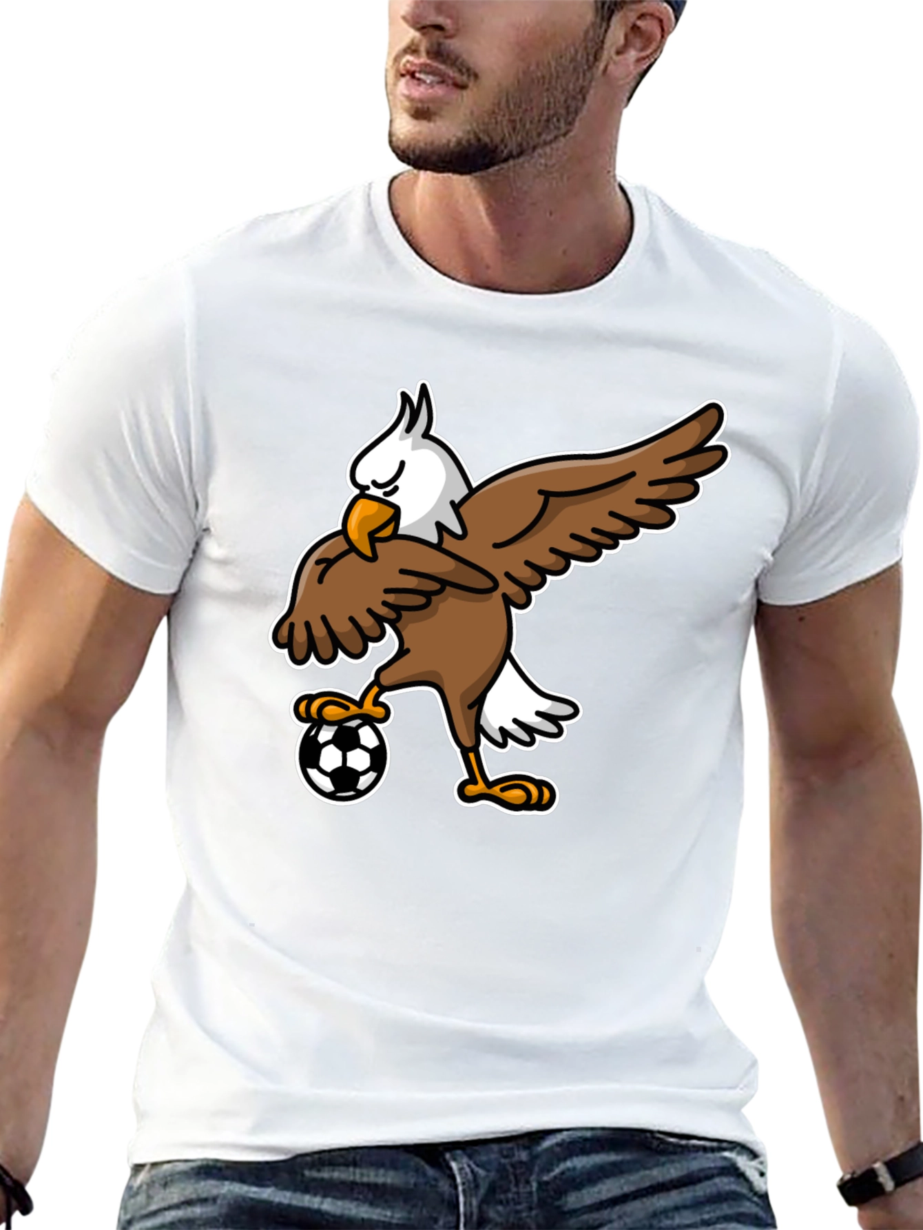 Black Soccer Eagle Graphic Tee - Black view 13