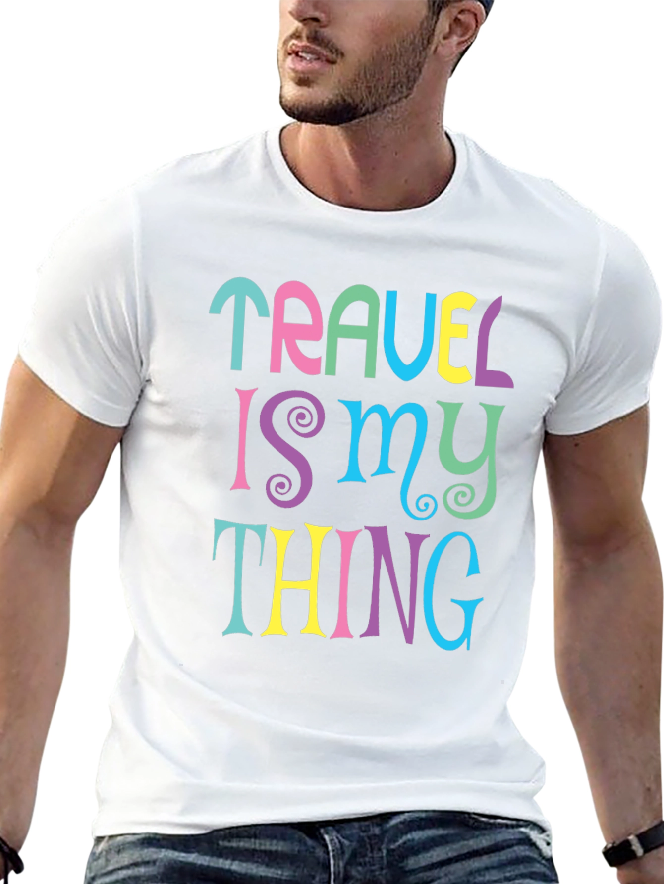 Black Travel is My Thing Graphic T-Shirt view 13