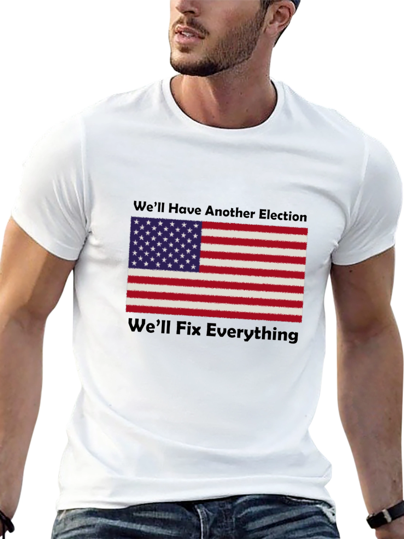 Black Patriotic Election Fix T-Shirt view 13