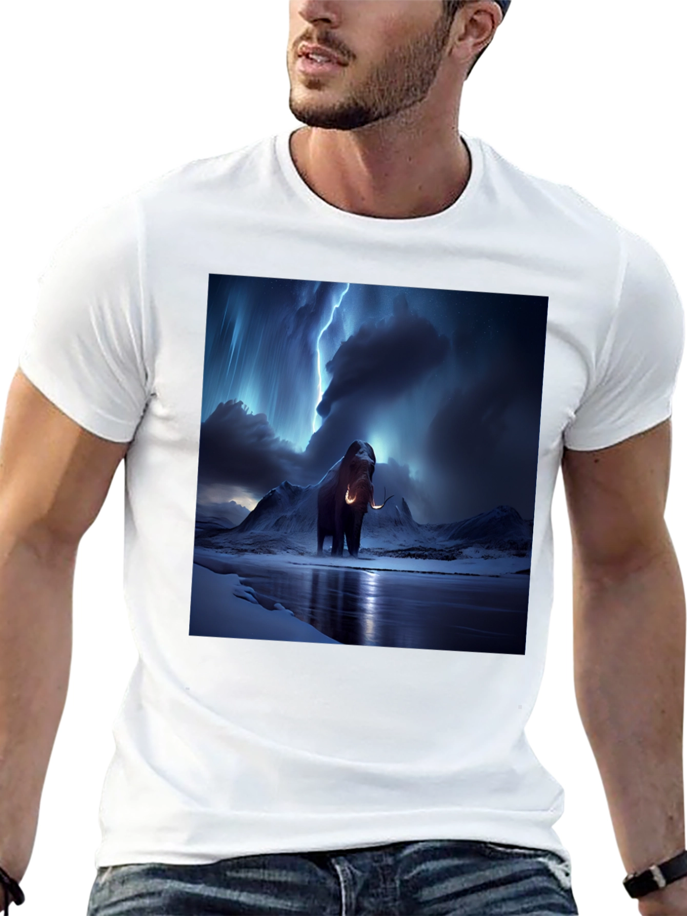 Black Mammoth Lightning Black T-Shirt view 13