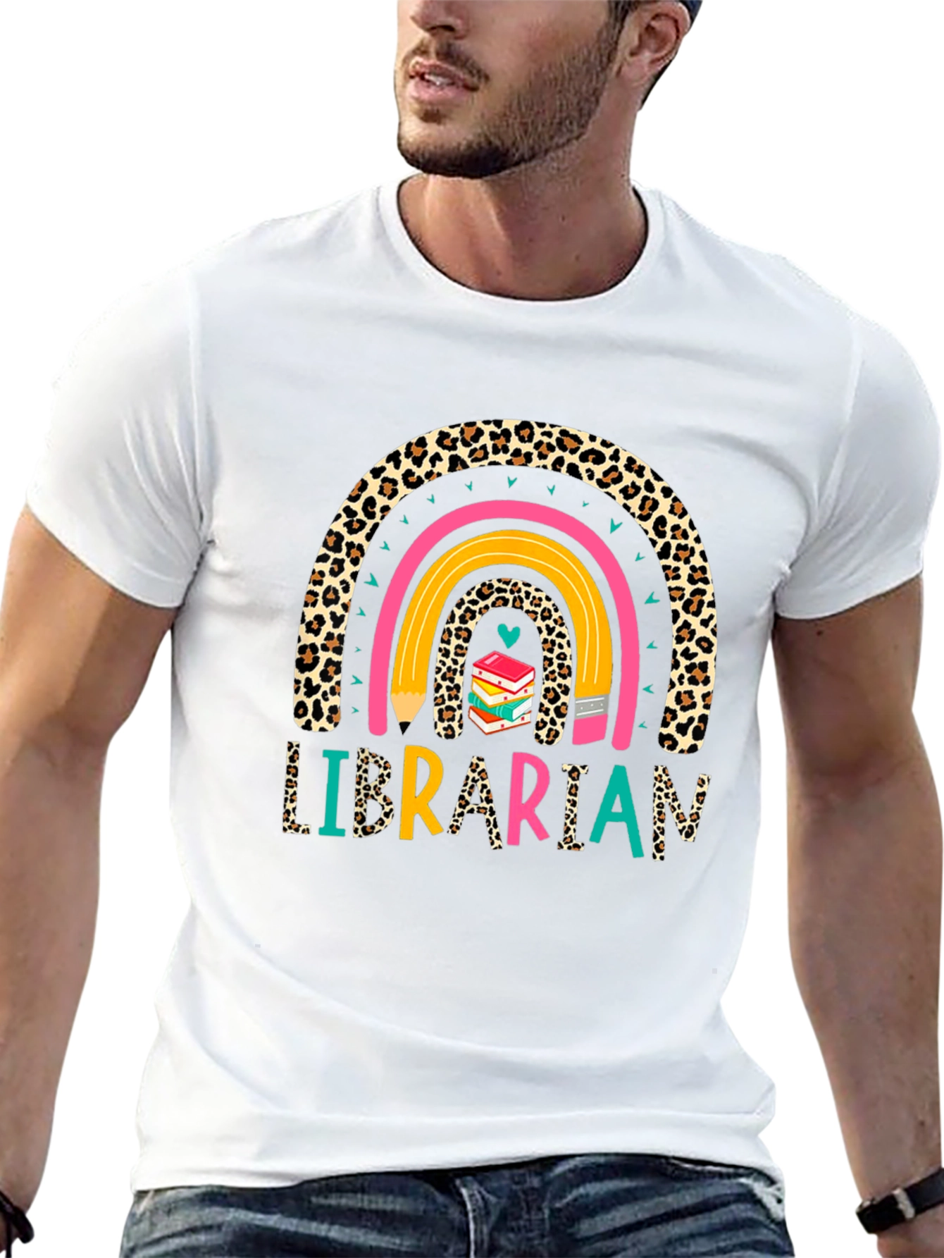 Black Librarian Rainbow T-Shirt view 13