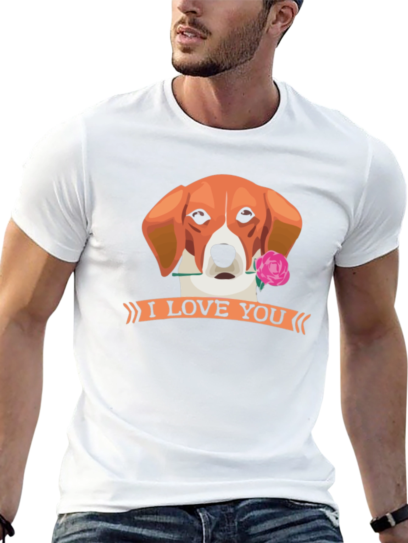 Black I Love You Dog T-Shirt - Cute Valentine's Day Tee view 13