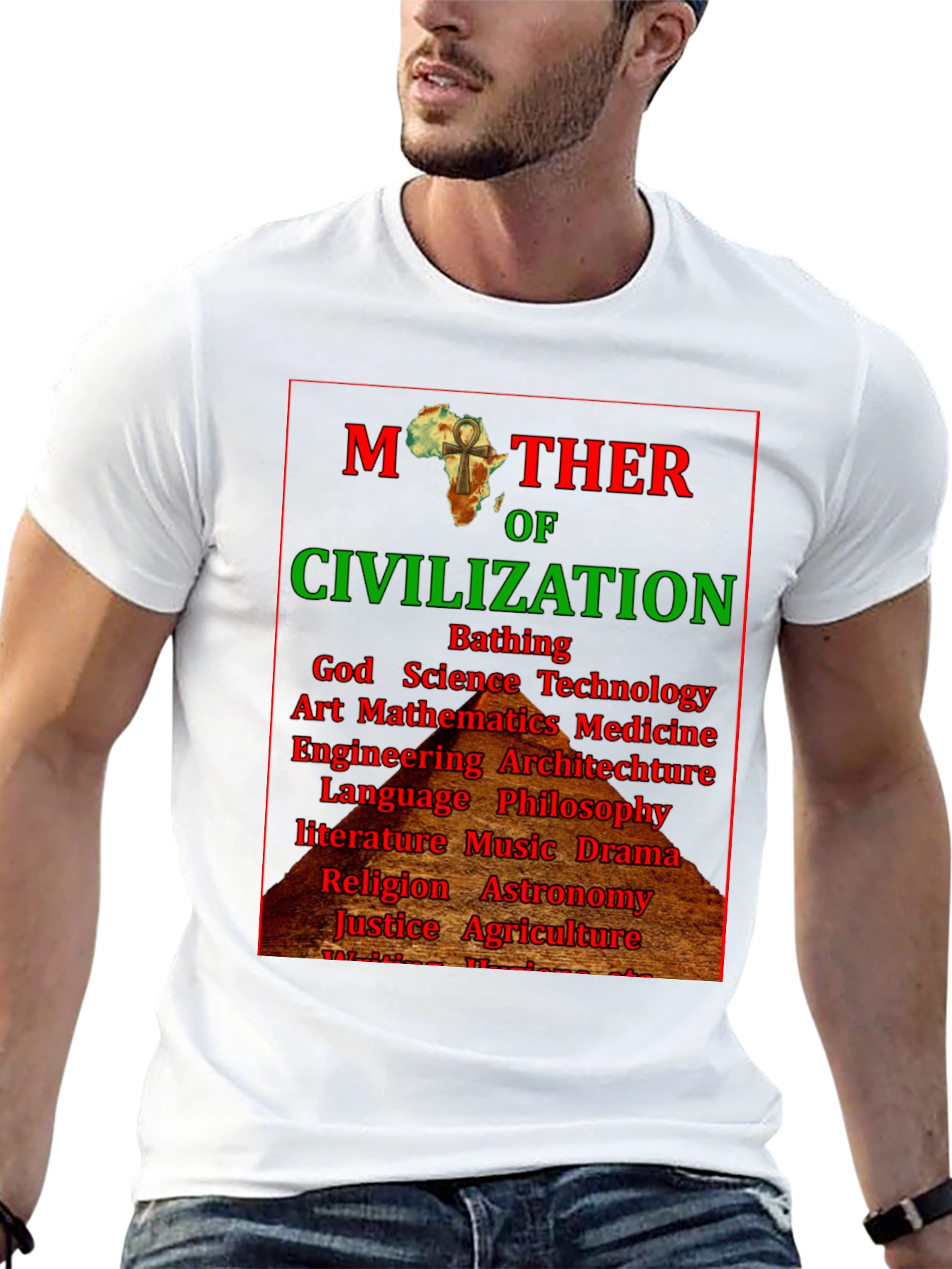 Black Mother of Civilization Graphic T-Shirt view 13
