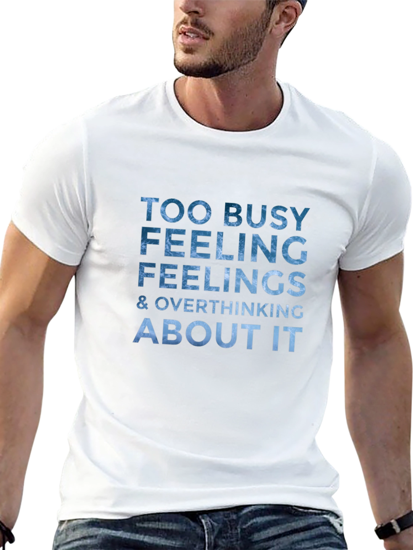 Black Busy Feeling Graphic T-Shirt - Overthinking Tee view 13