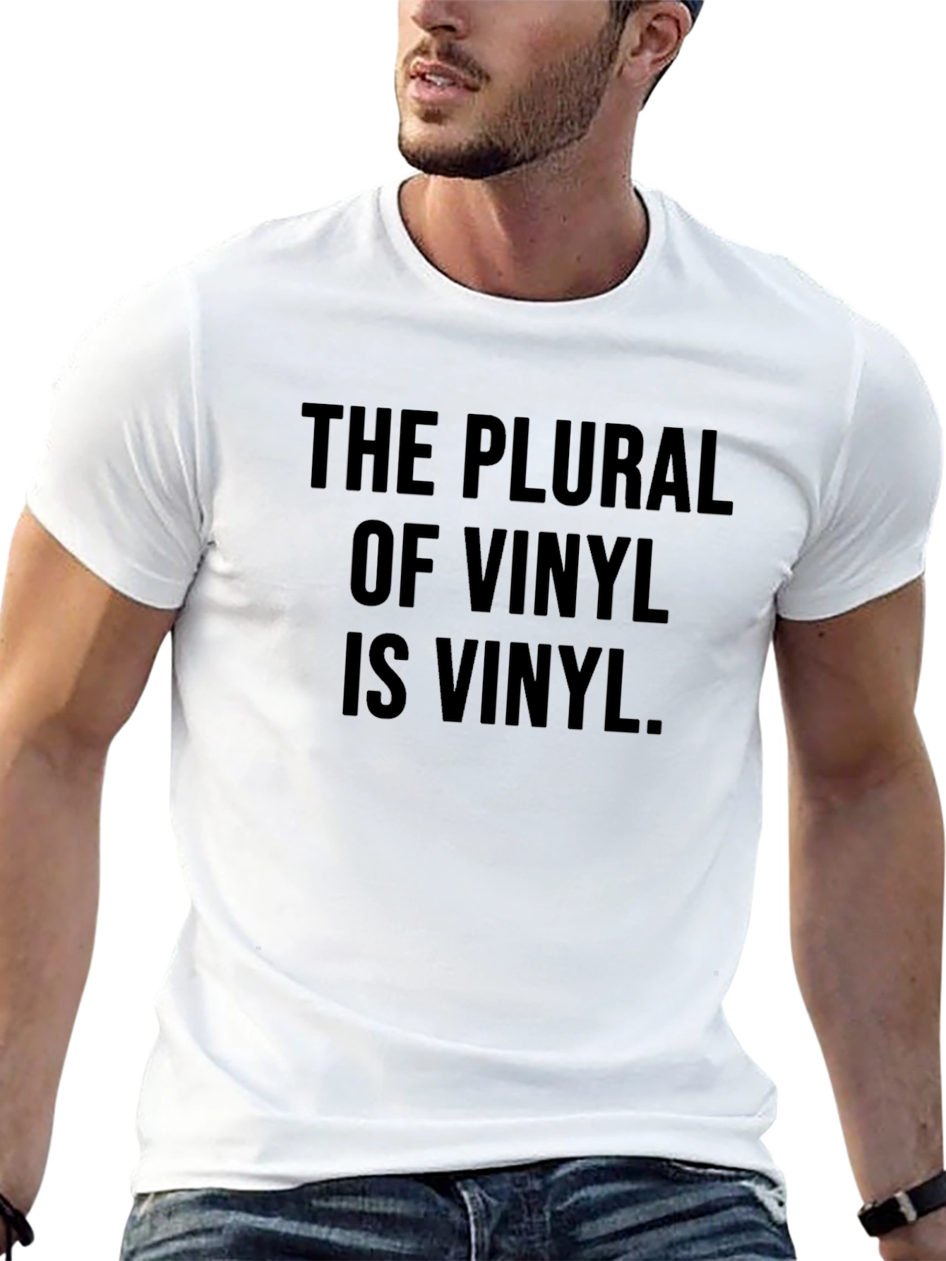 Black Vinyl Plural T-Shirt - Music Lover Tee view 13
