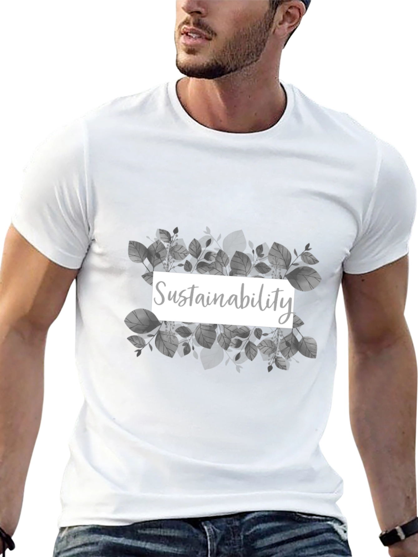 Black Sustainability Graphic Print Black T-Shirt view 13