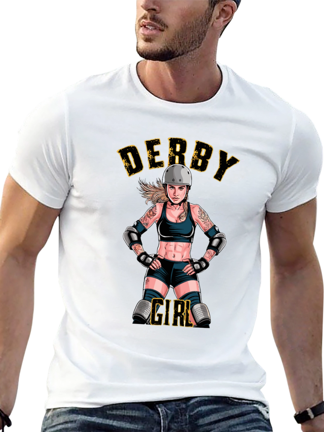 Black Derby Girl Black T-Shirt - Roller Derby Apparel view 13