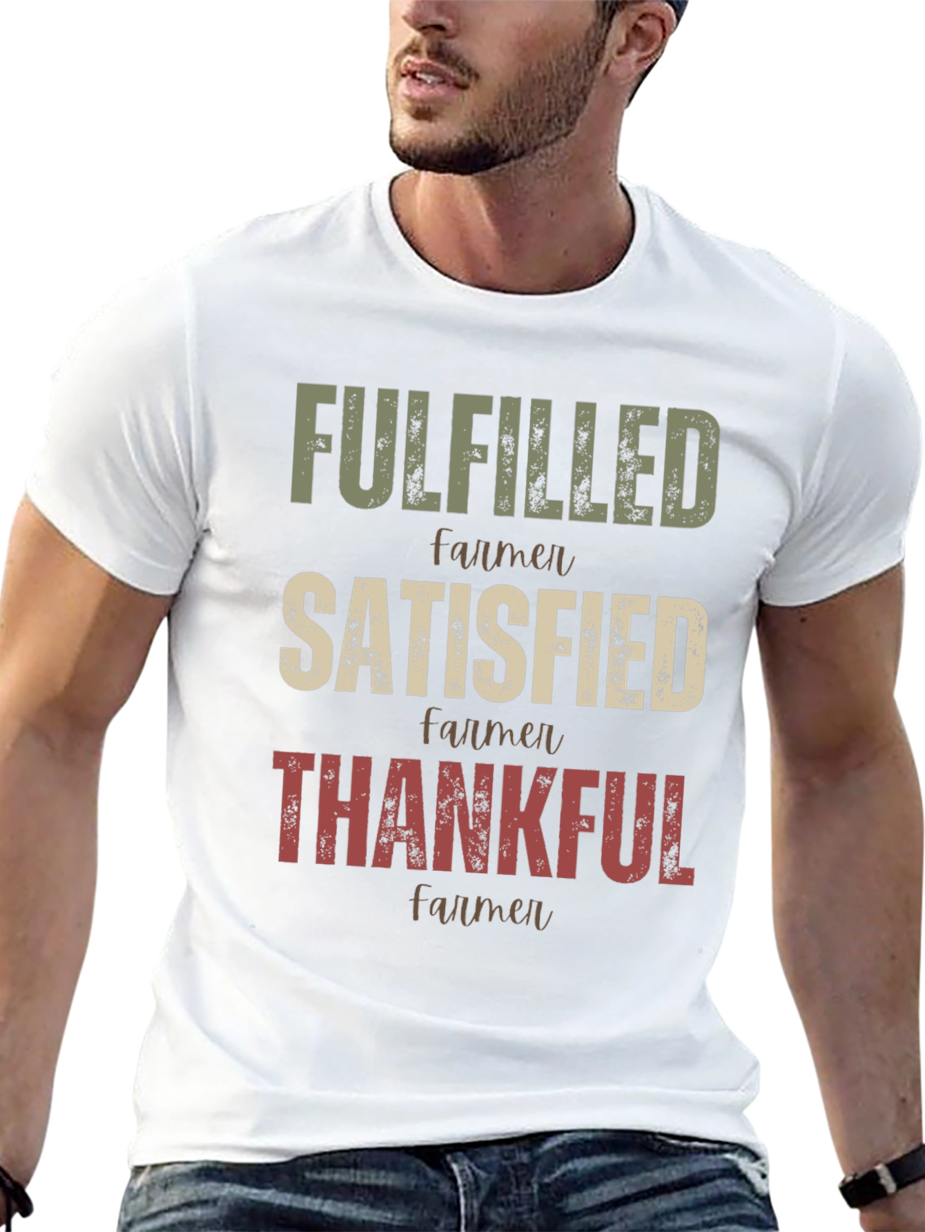 Black Fulfilled Farmer Graphic T-Shirt view 13