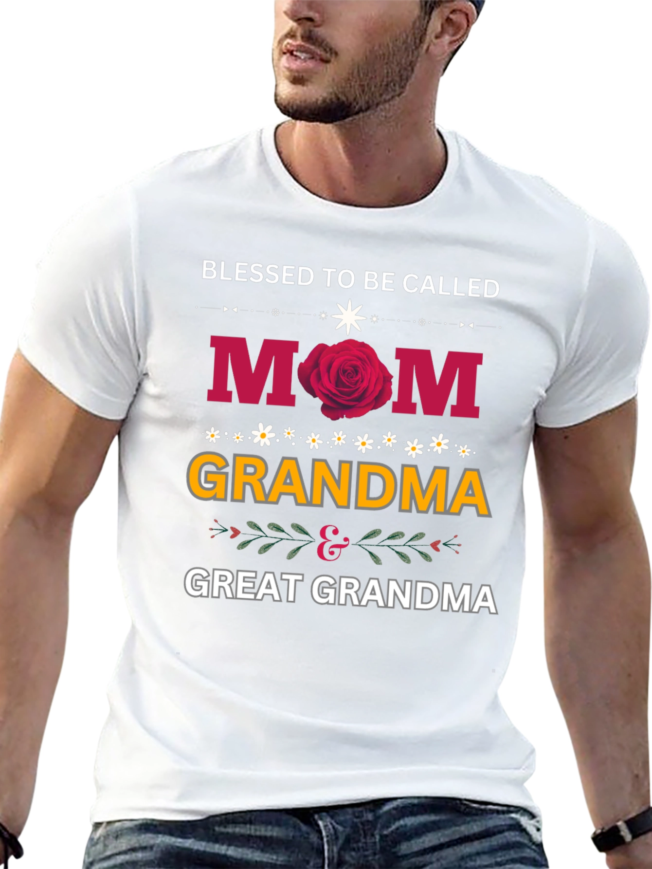 Black Blessed To Be Called Mom Grandma Great Grandma T-Shirt view 13