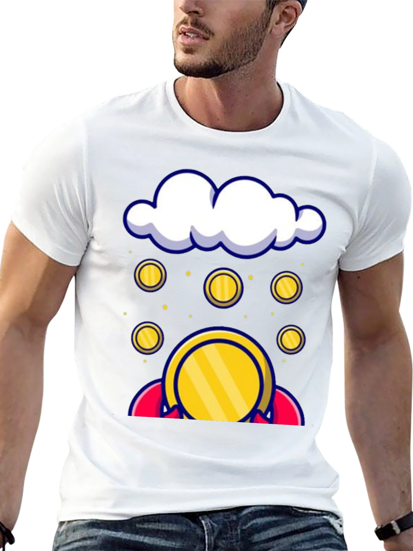 Black Cloud Coin Graphic Tee - Black view 13
