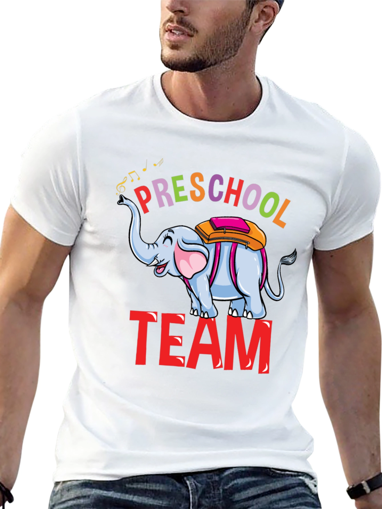 Black Preschool Team Elephant T-Shirt view 13