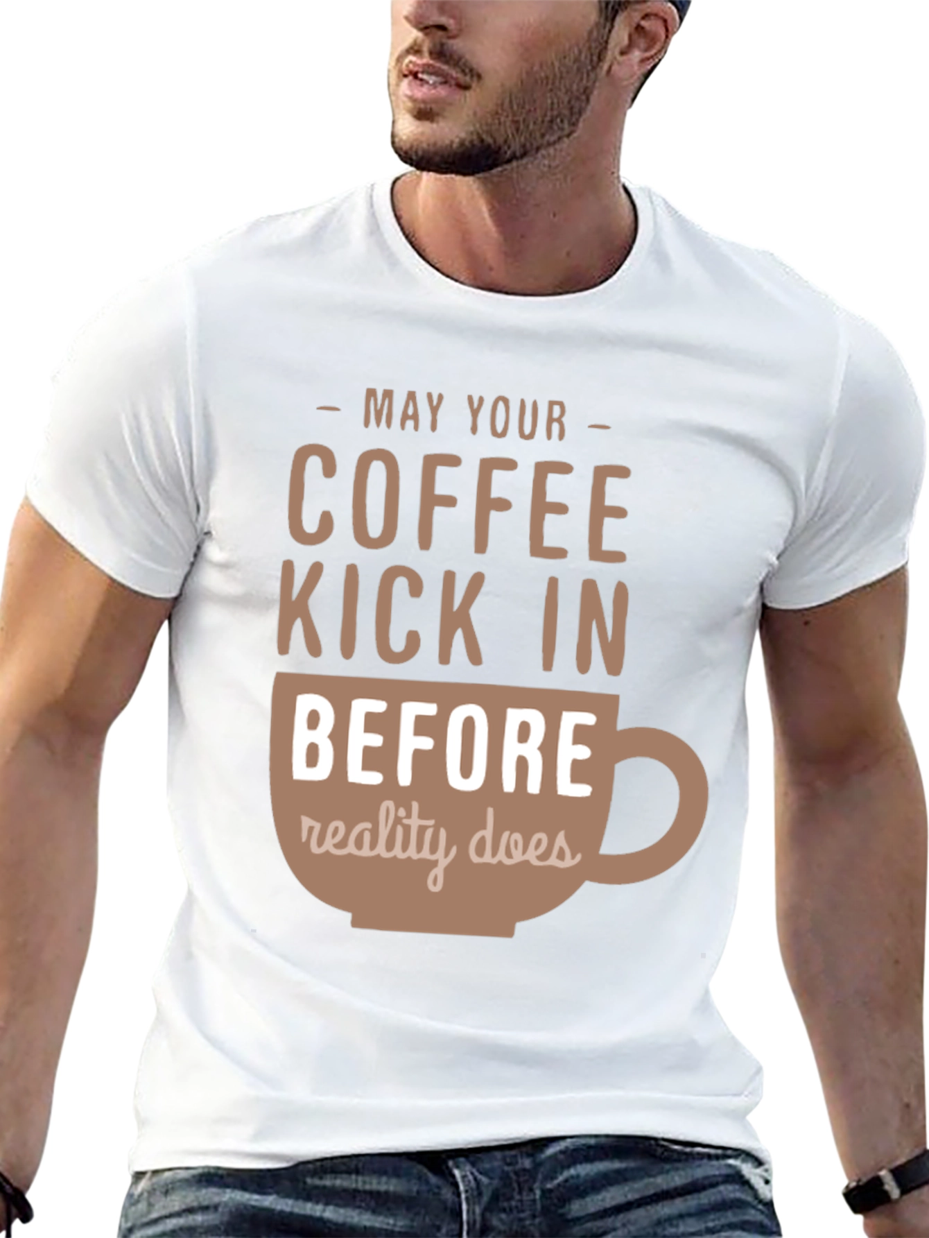 Black Coffee Kick In T-Shirt - Funny Caffeine Tee view 13