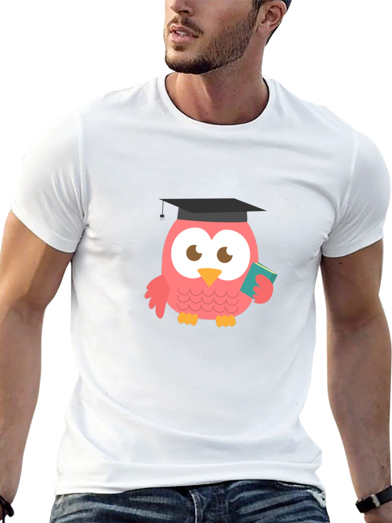 Black Graduation Owl Graphic Tee - Cute and Clever Design view 13