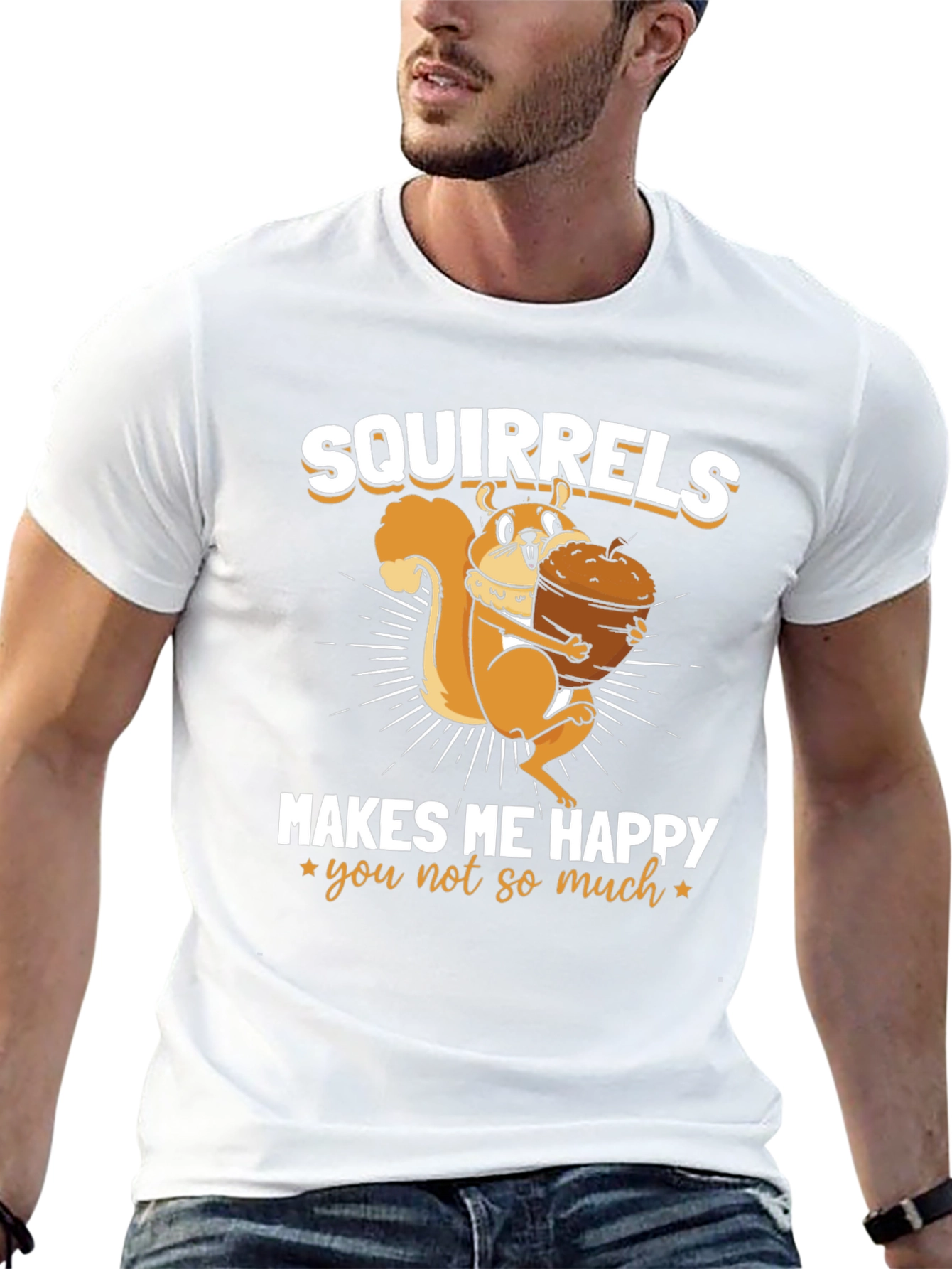 Black Squirrels Make Me Happy T-Shirt view 13