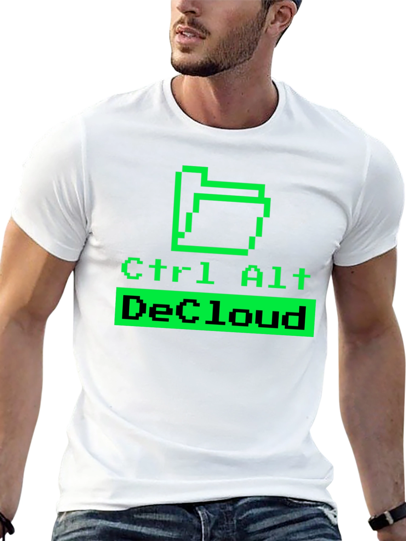 Black Ctrl Alt DeCloud T-Shirt - Geeky Tech Humor view 13