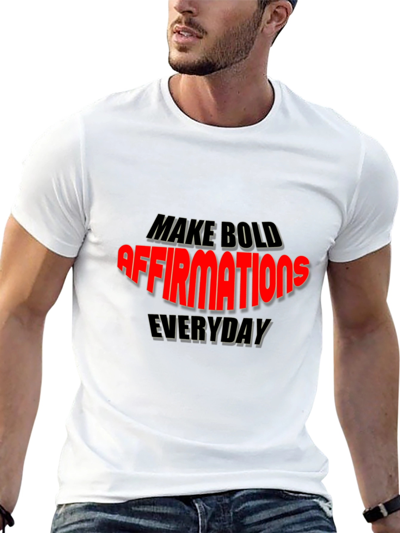 Black Motivational Graphic T-Shirt - Bold Affirmations view 13
