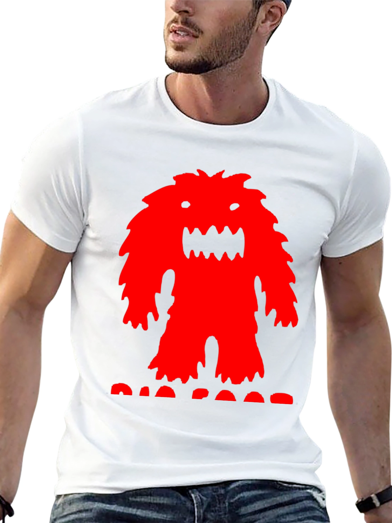 Black Monster Graphic Tee - Black Cotton T-Shirt view 13