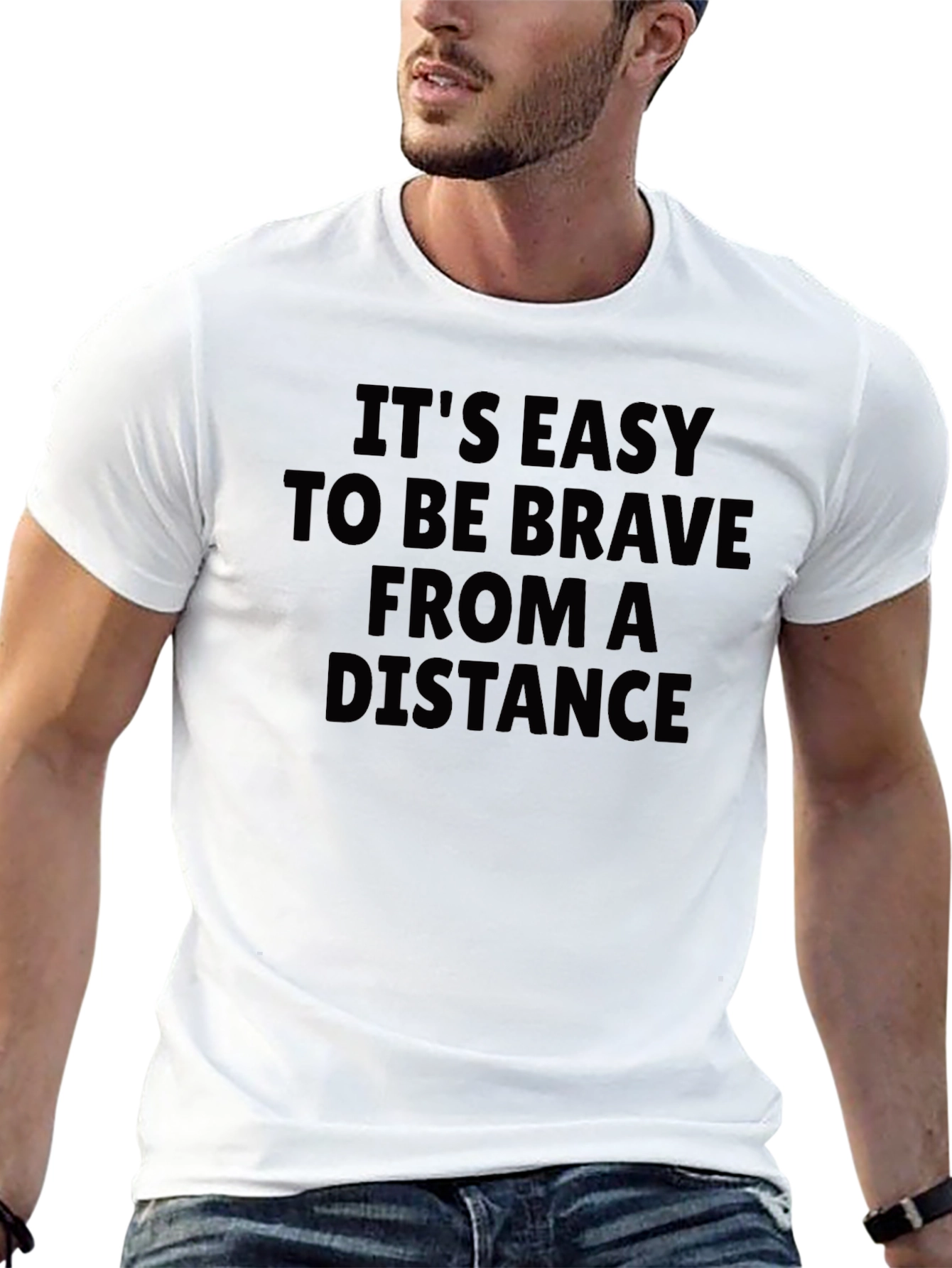 Black Brave From A Distance Black T-Shirt view 13