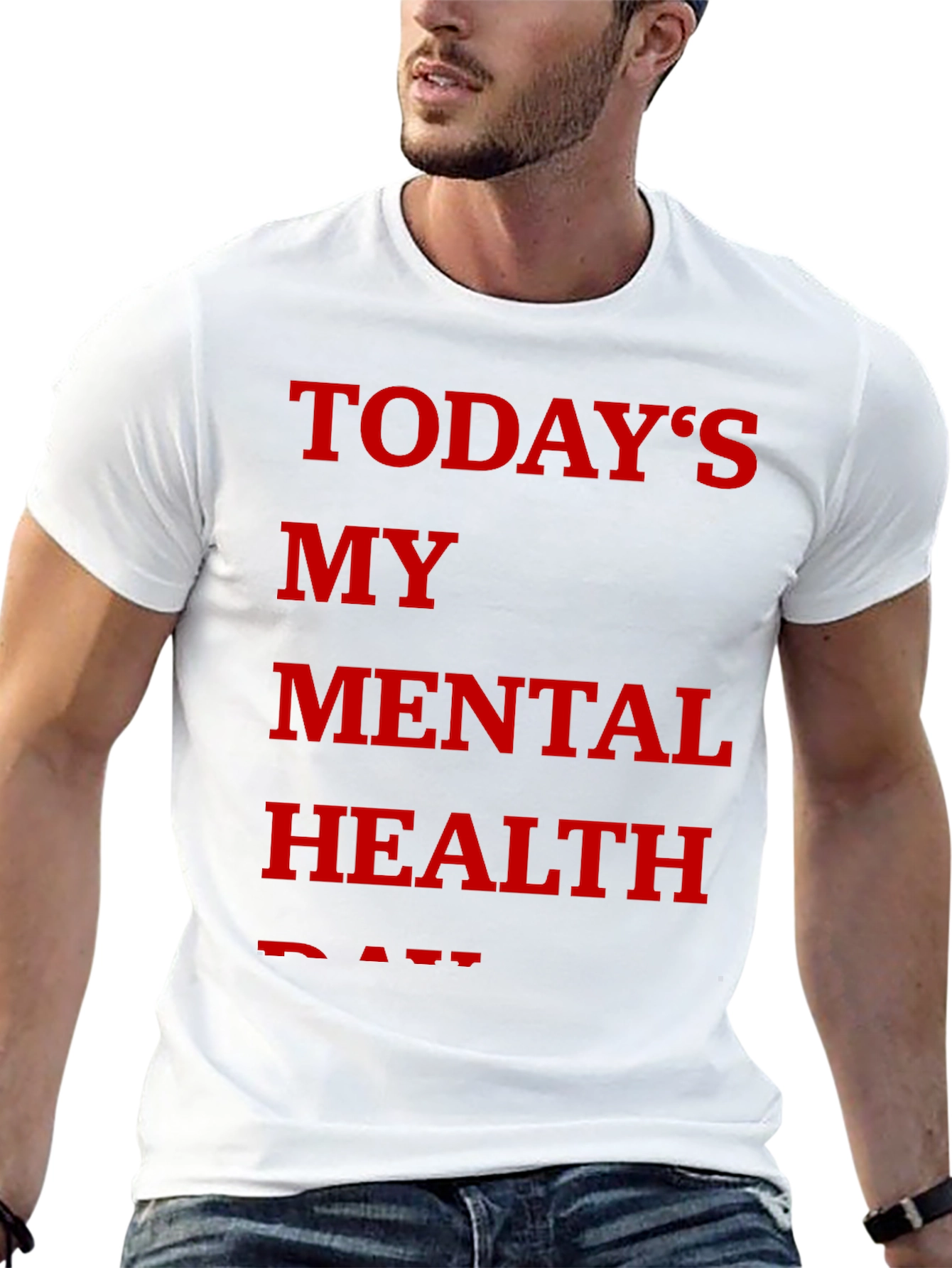 Black Today's My Mental Health Day Graphic Tee view 13
