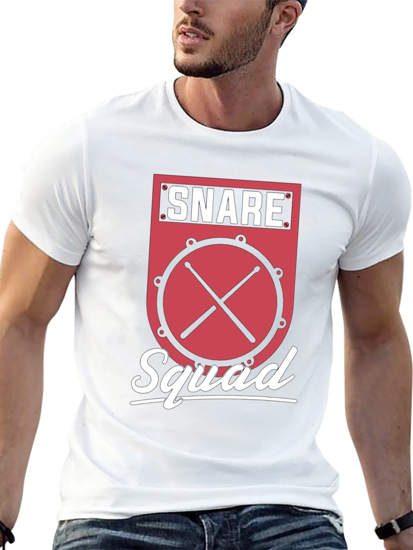 Black Snare Squad Drummer Graphic Tee view 13