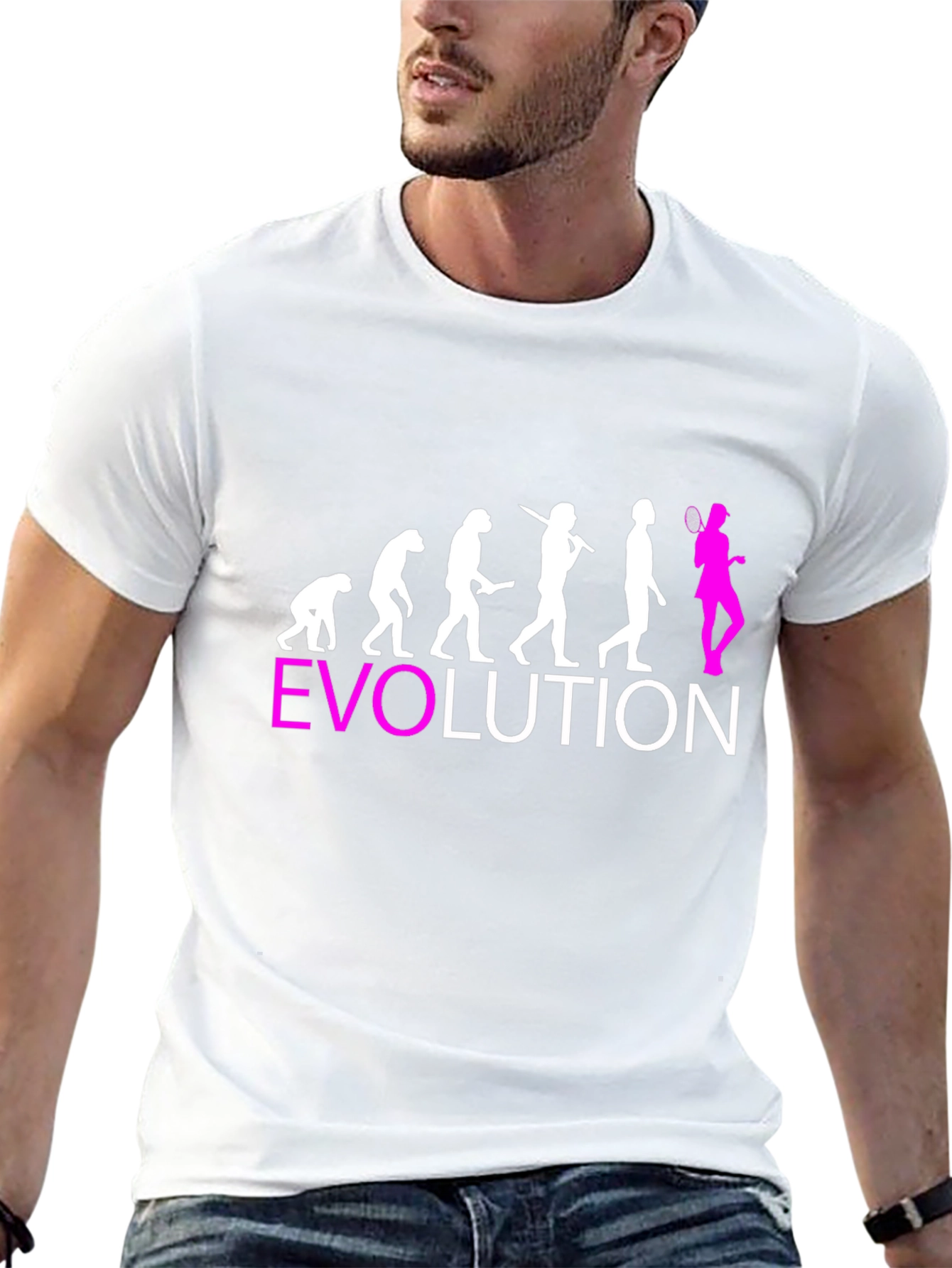 Black Evolution of Badminton T-Shirt - Funny Sport Tee view 13