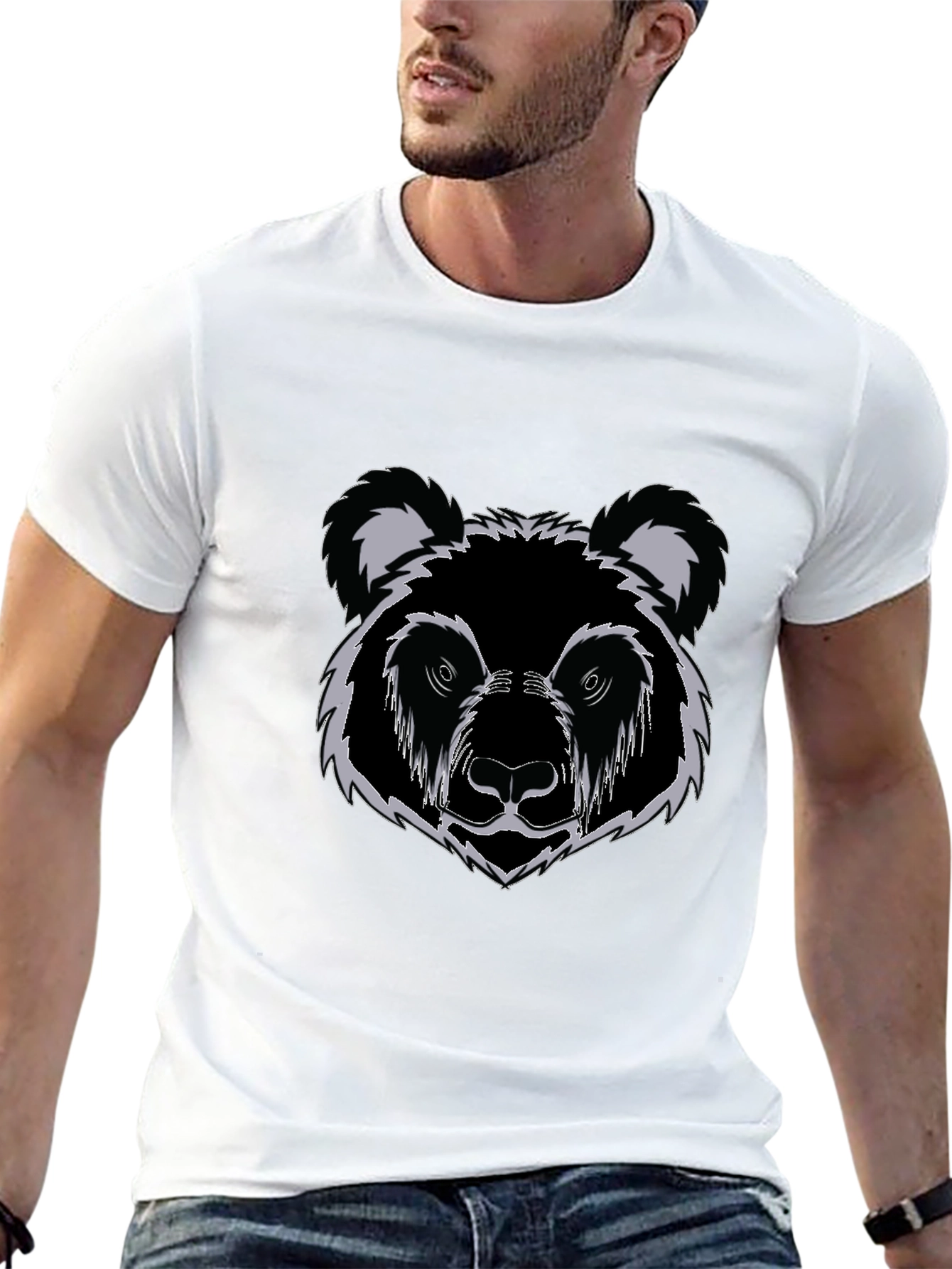 Black Black Bear Graphic Print T-Shirt view 13