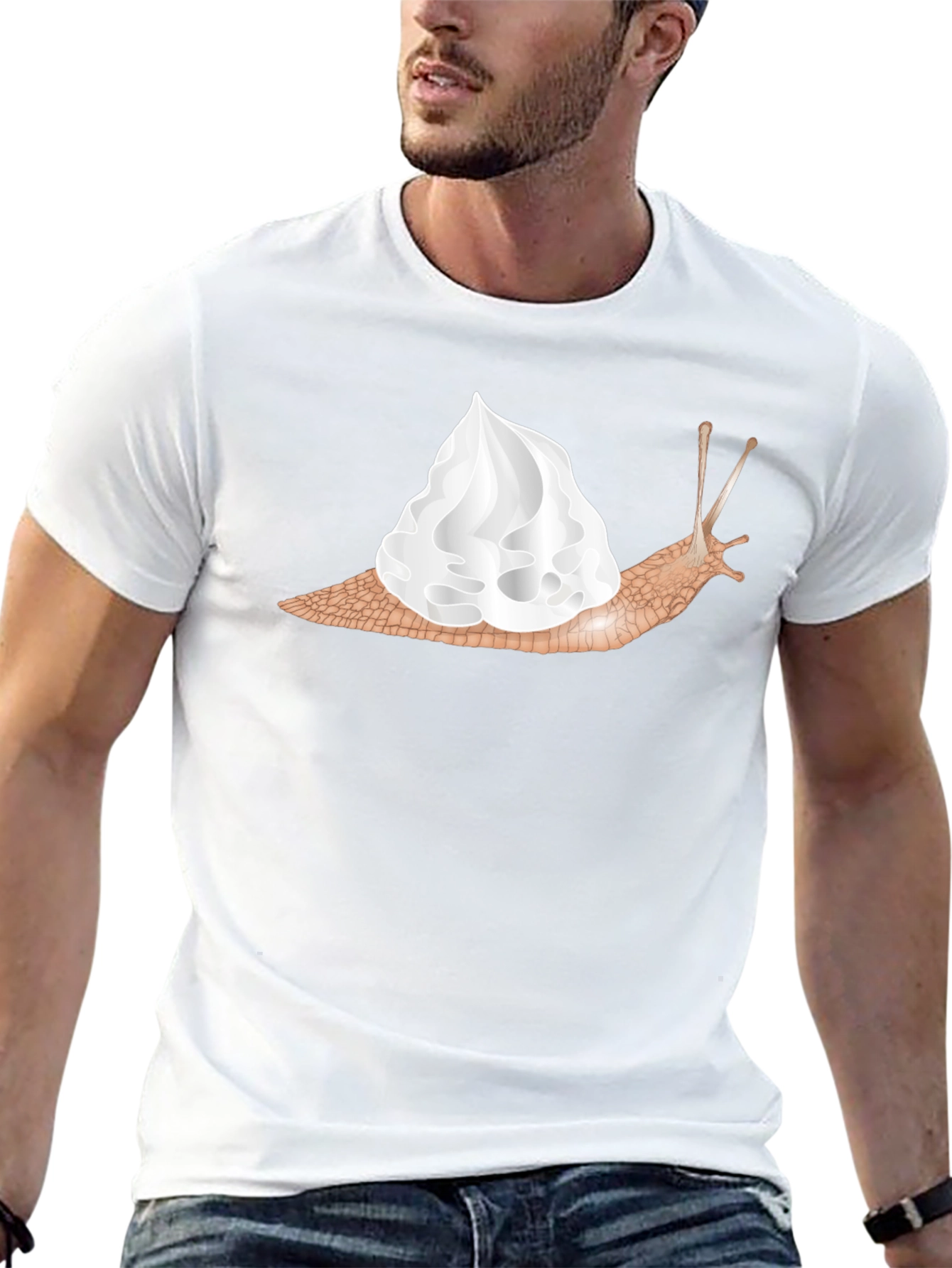 Black Snail Whipped Cream Graphic Tee - Unique Fashion view 13