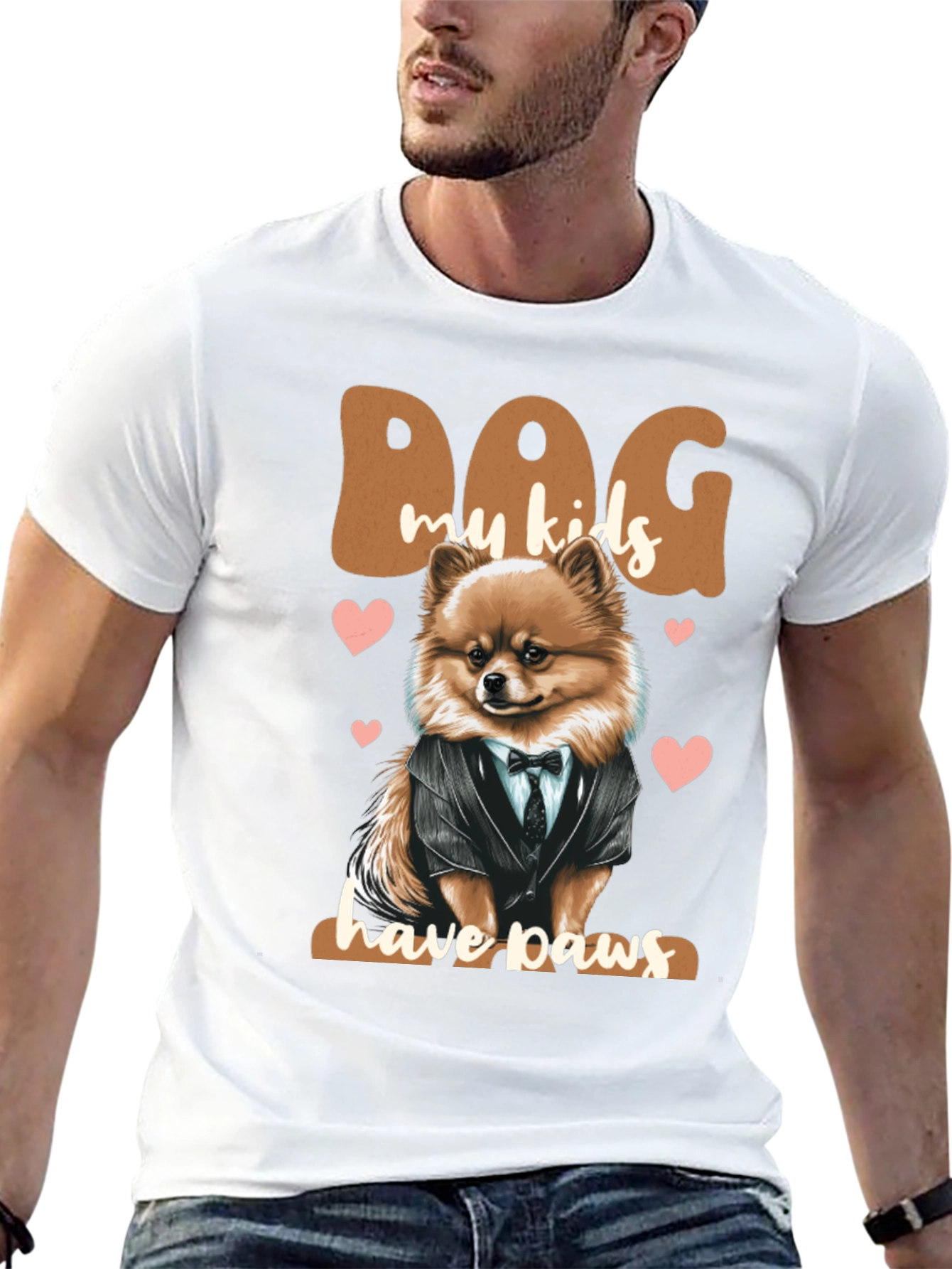 Black Dog My Kids Have Paws T-Shirt view 13