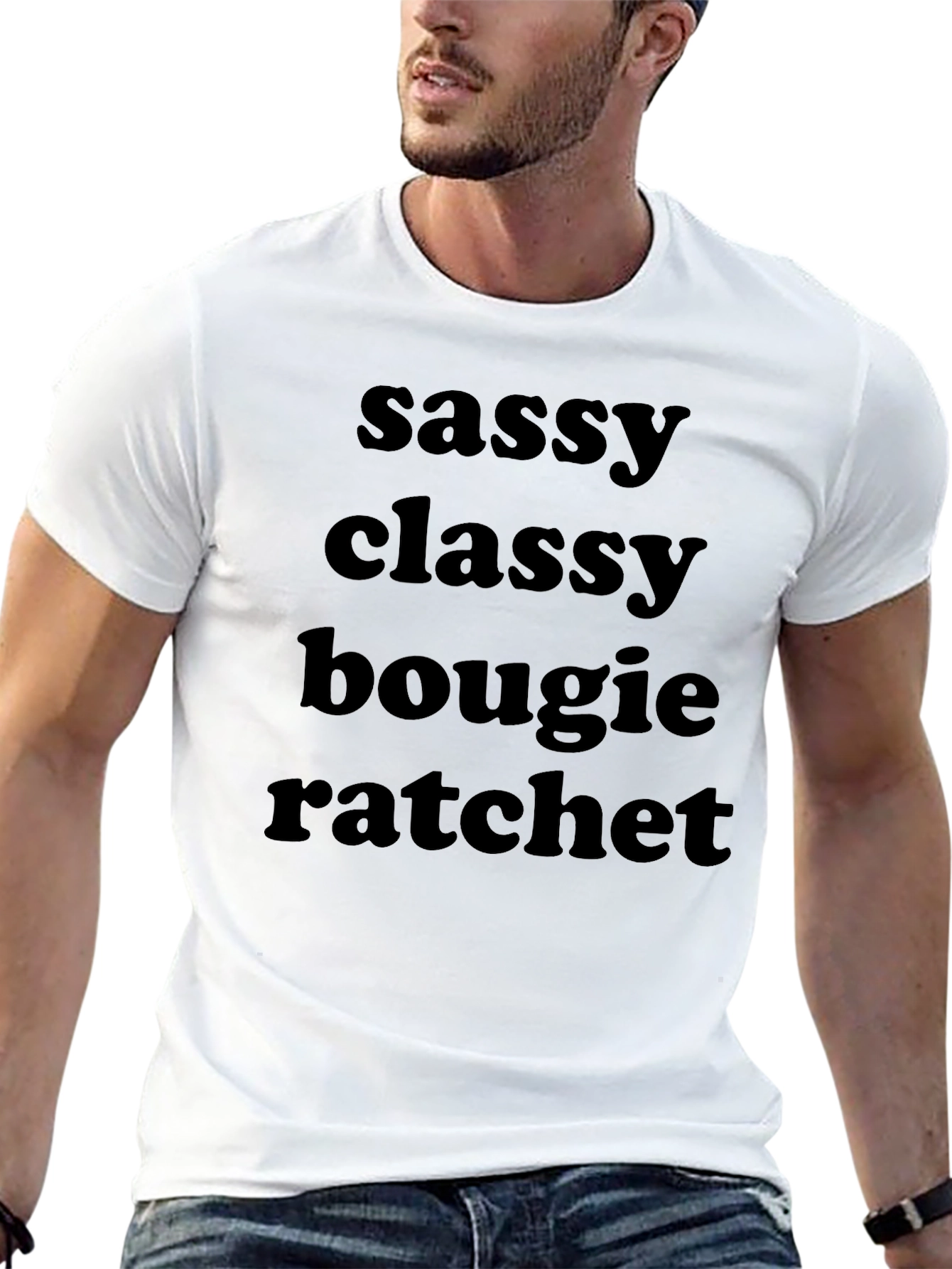 Black Sassy Classy Bougie Ratchet Graphic Tee view 13
