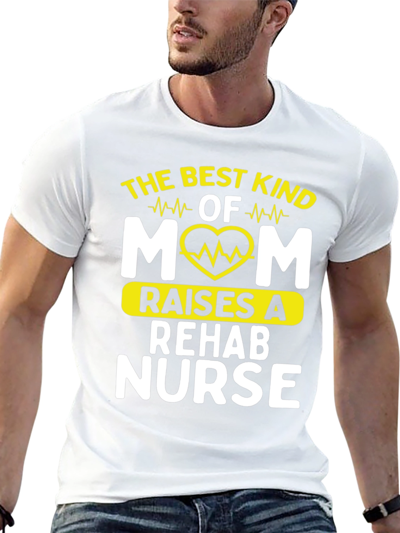 Black Best Kind of Mom Rehab Nurse T-Shirt view 13