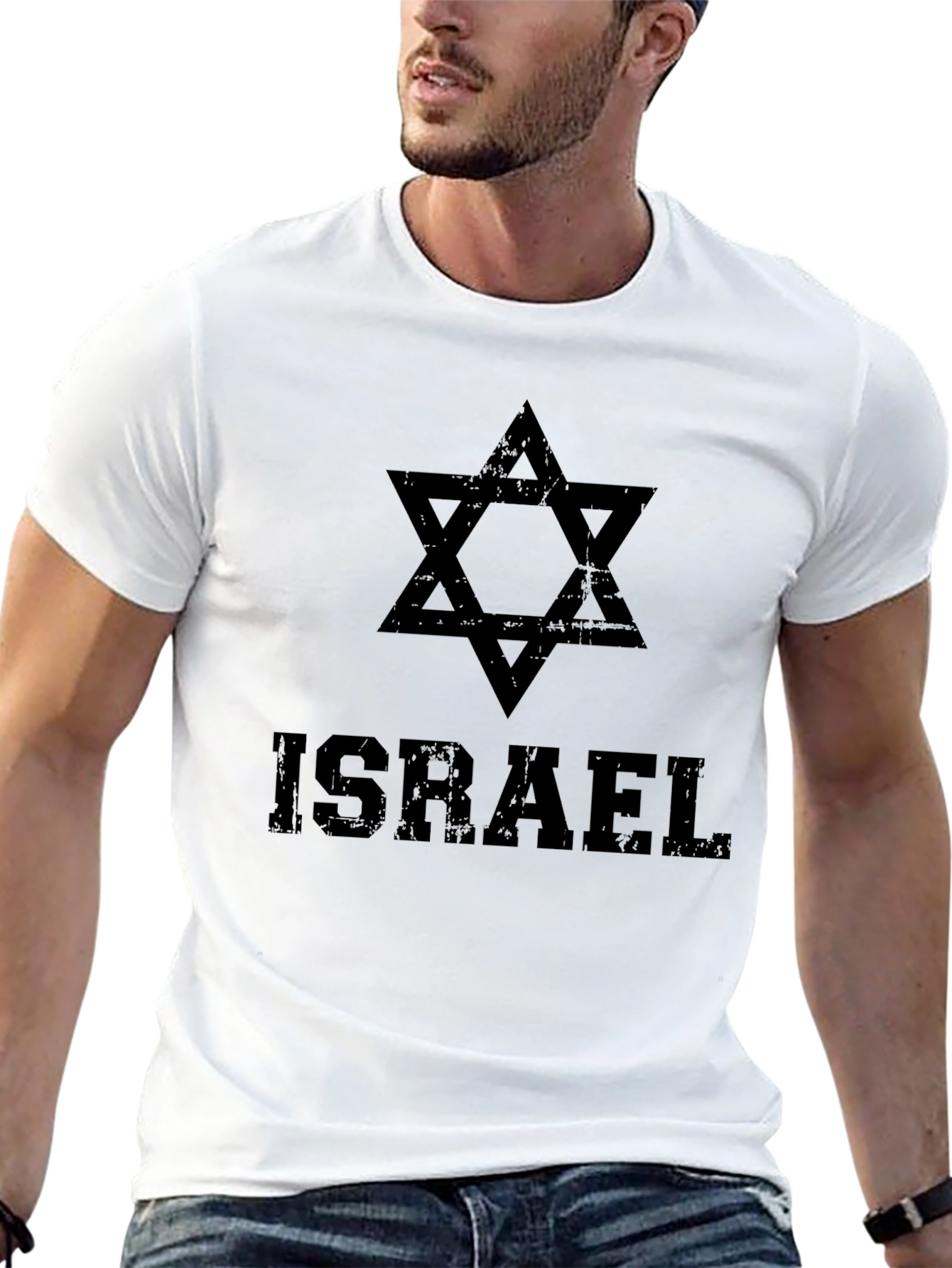 Black Israel Star of David Graphic T-Shirt view 13