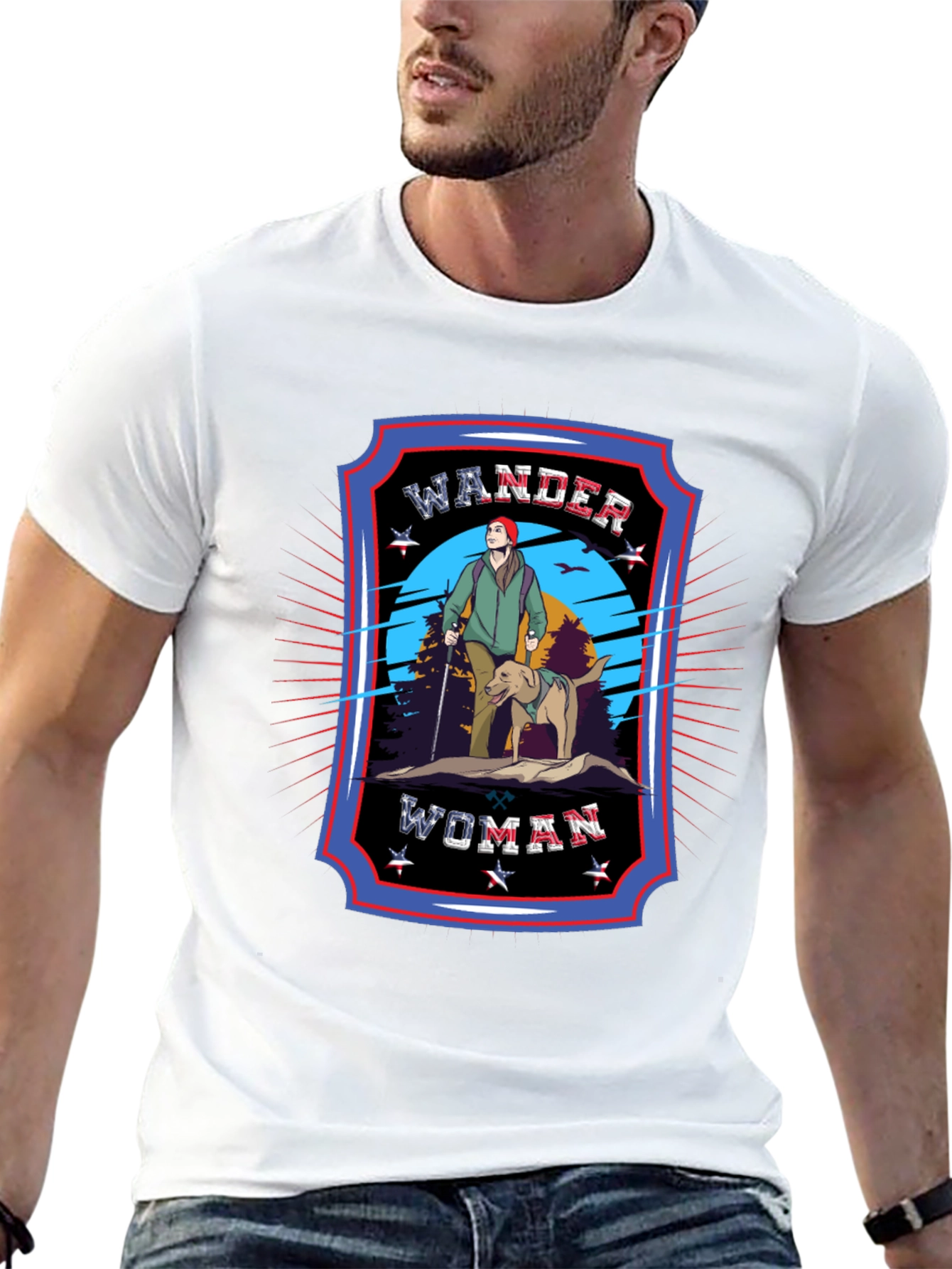 Black Wander Woman Graphic T-Shirt - Adventure Ready! view 13