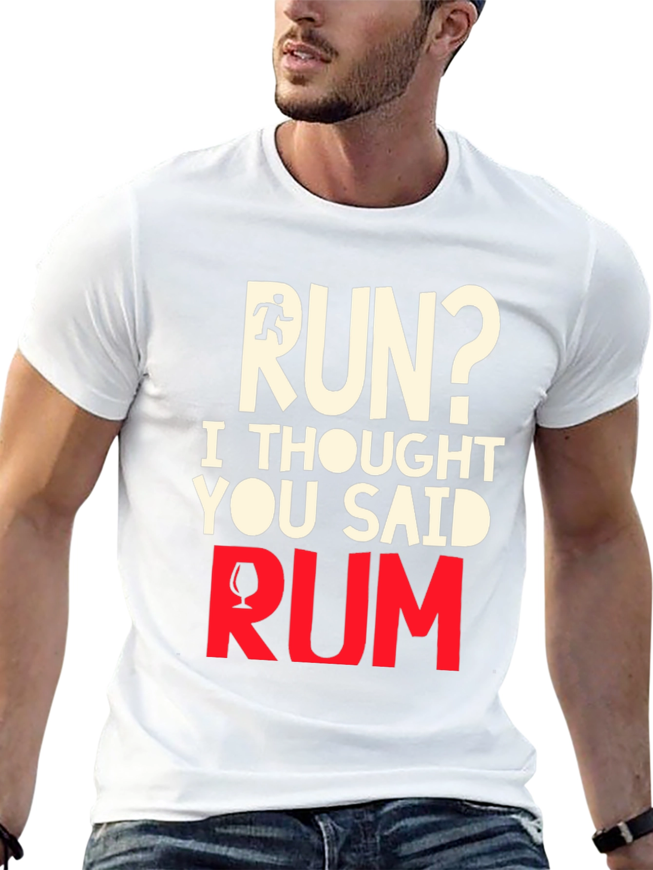 Black Funny Run Rum T-Shirt view 13