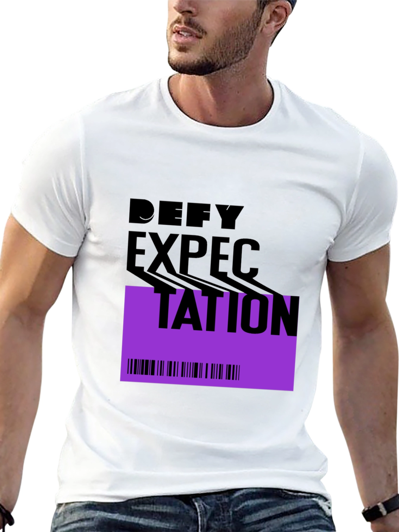 Defy Expectation Graphic Tee - Modern Black T-Shirt - 13