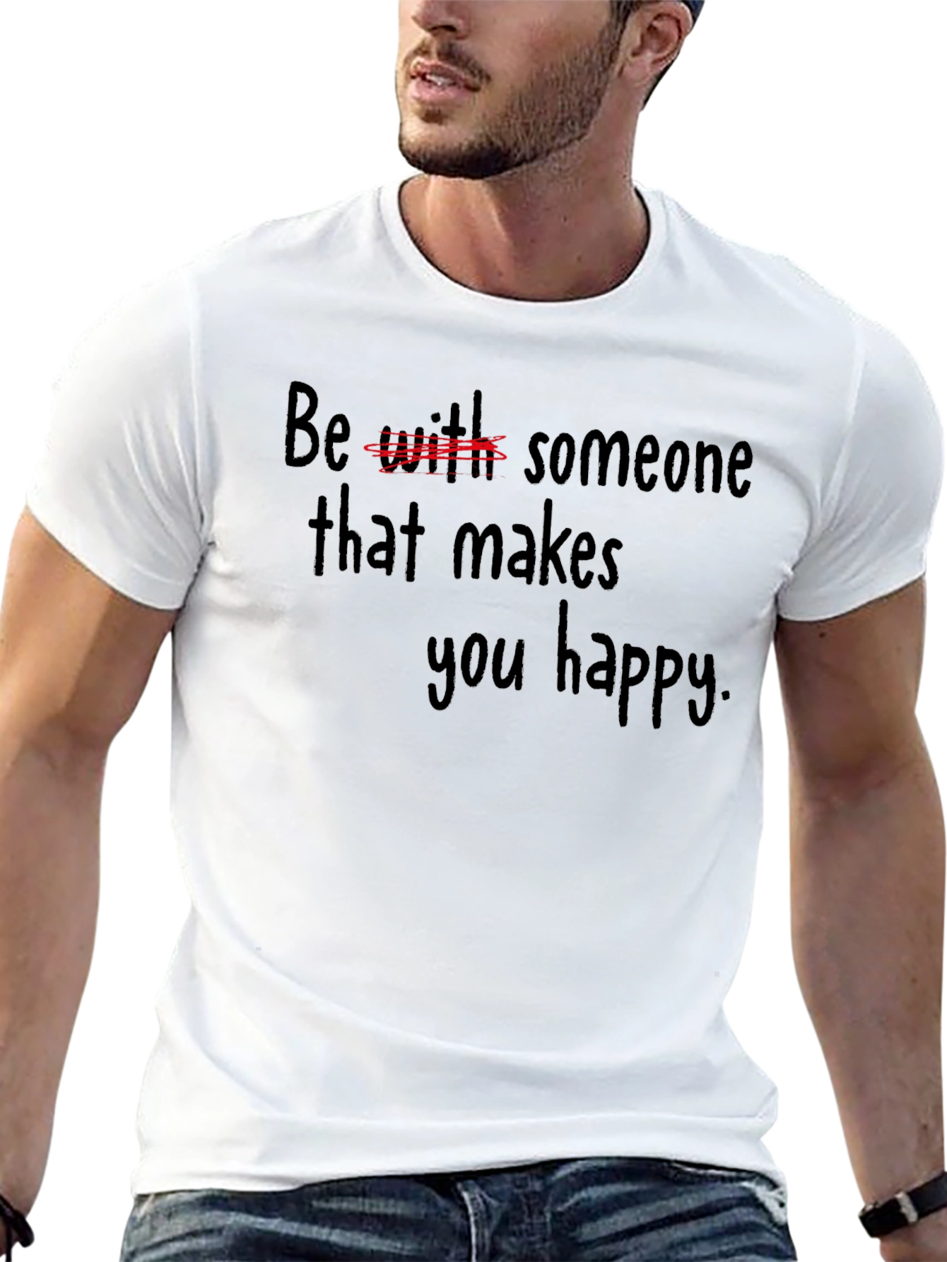 Black Be Yourself T-Shirt - Find Your Happiness view 13