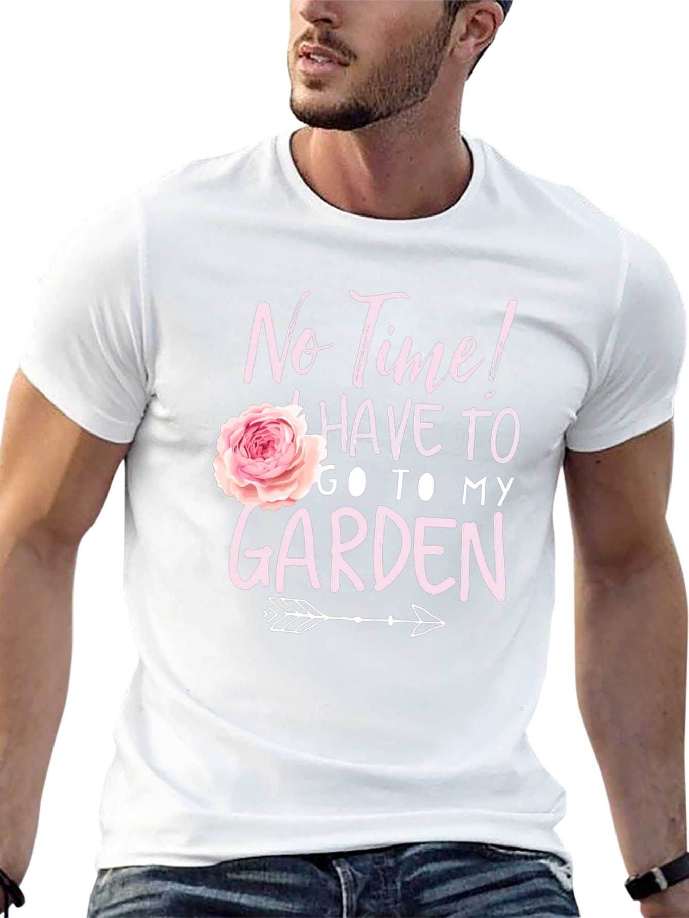 Black Gardening T-Shirt - No Time, Garden! view 13